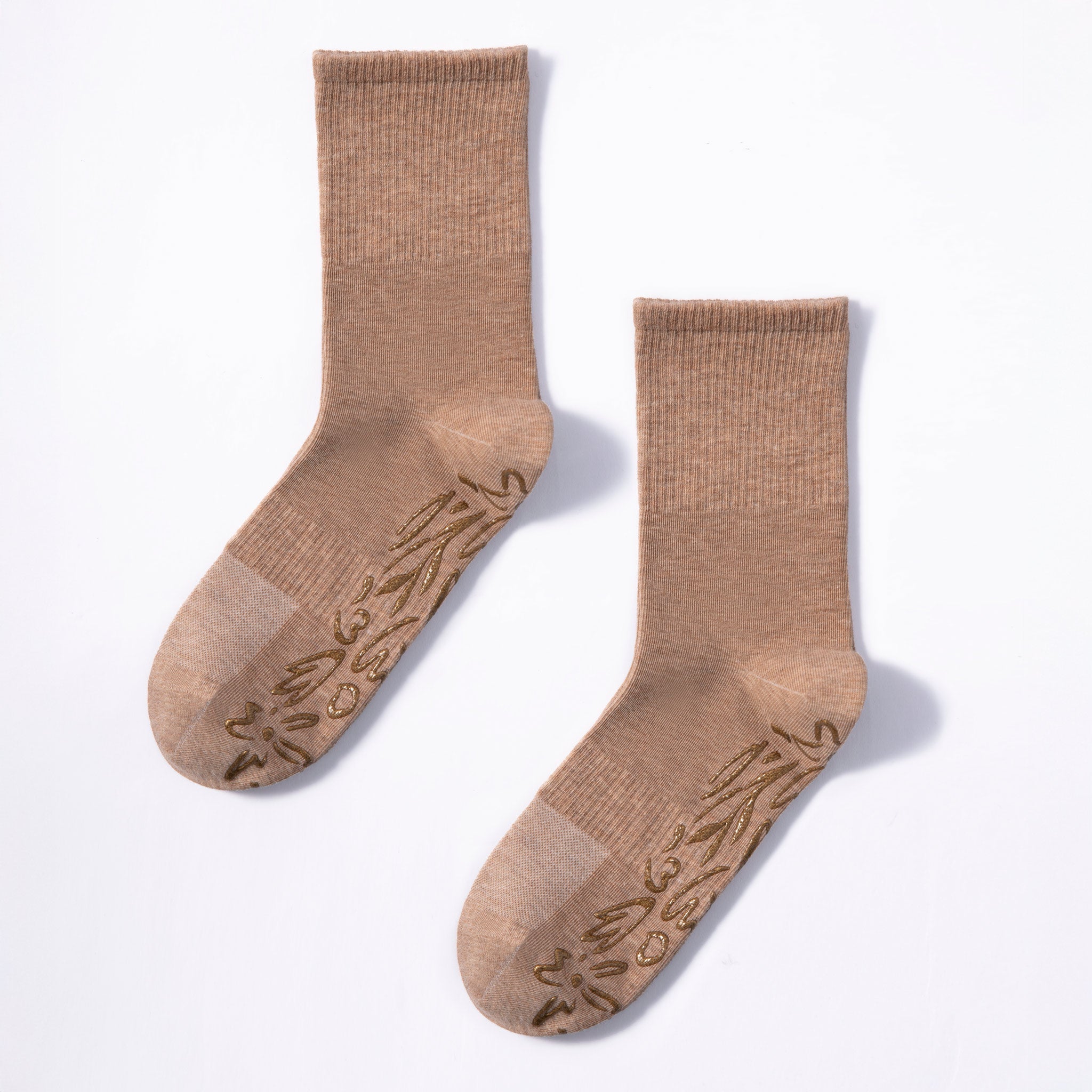Humktnn | Breathable Organic Cotton Grip Socks for Everyday Home Wear – 2 Pairs