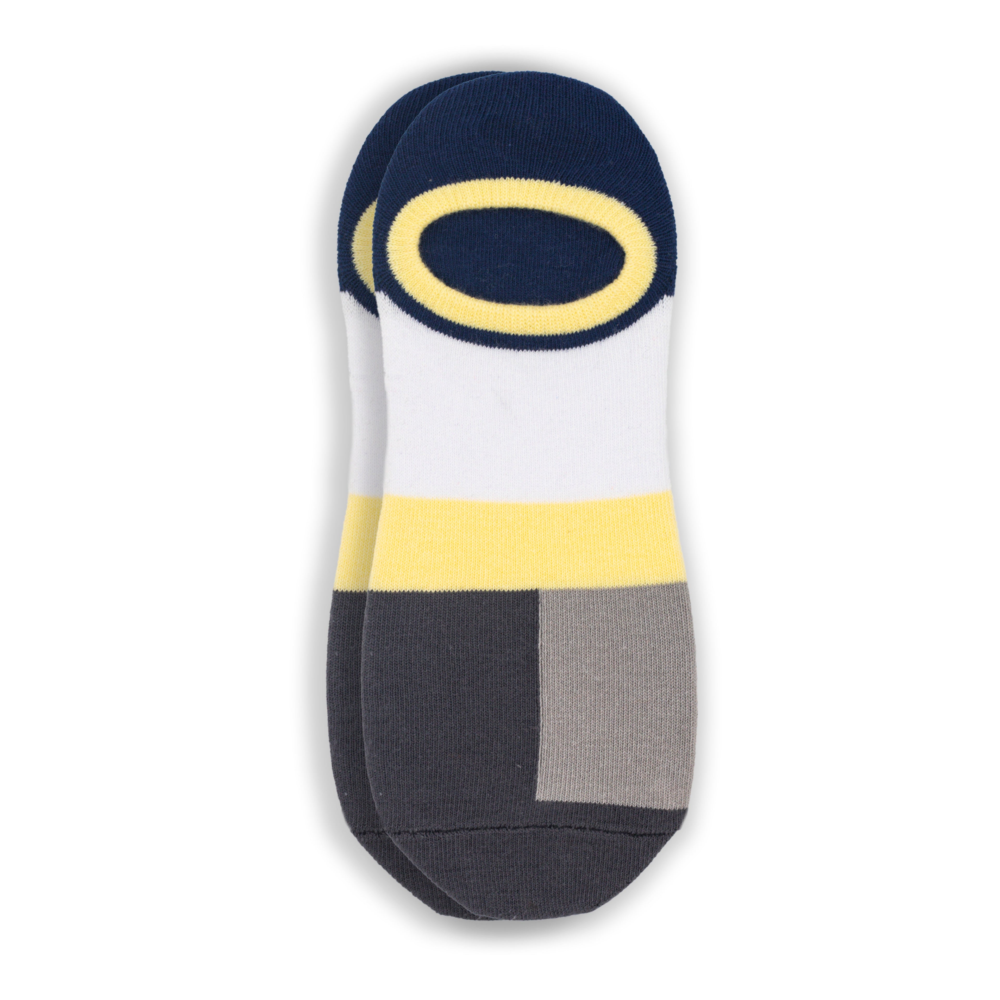 Humktnn | Women’s Cotton No Show Socks with Silicone Grip – 3 Pair Striped Design