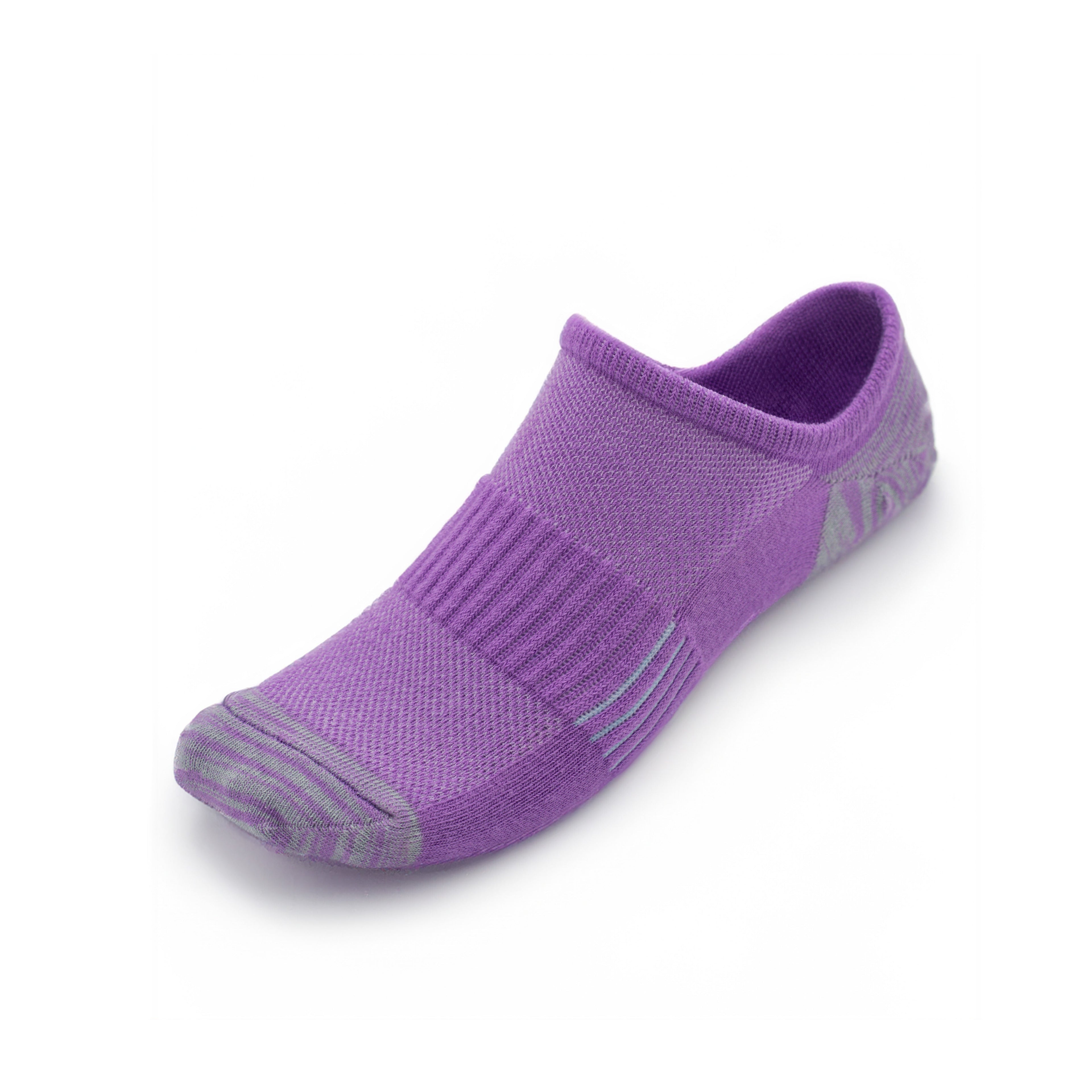 Humktnn | Women’s Cotton No Show Socks with Silicone Grip – 3 Pair Marled Detail