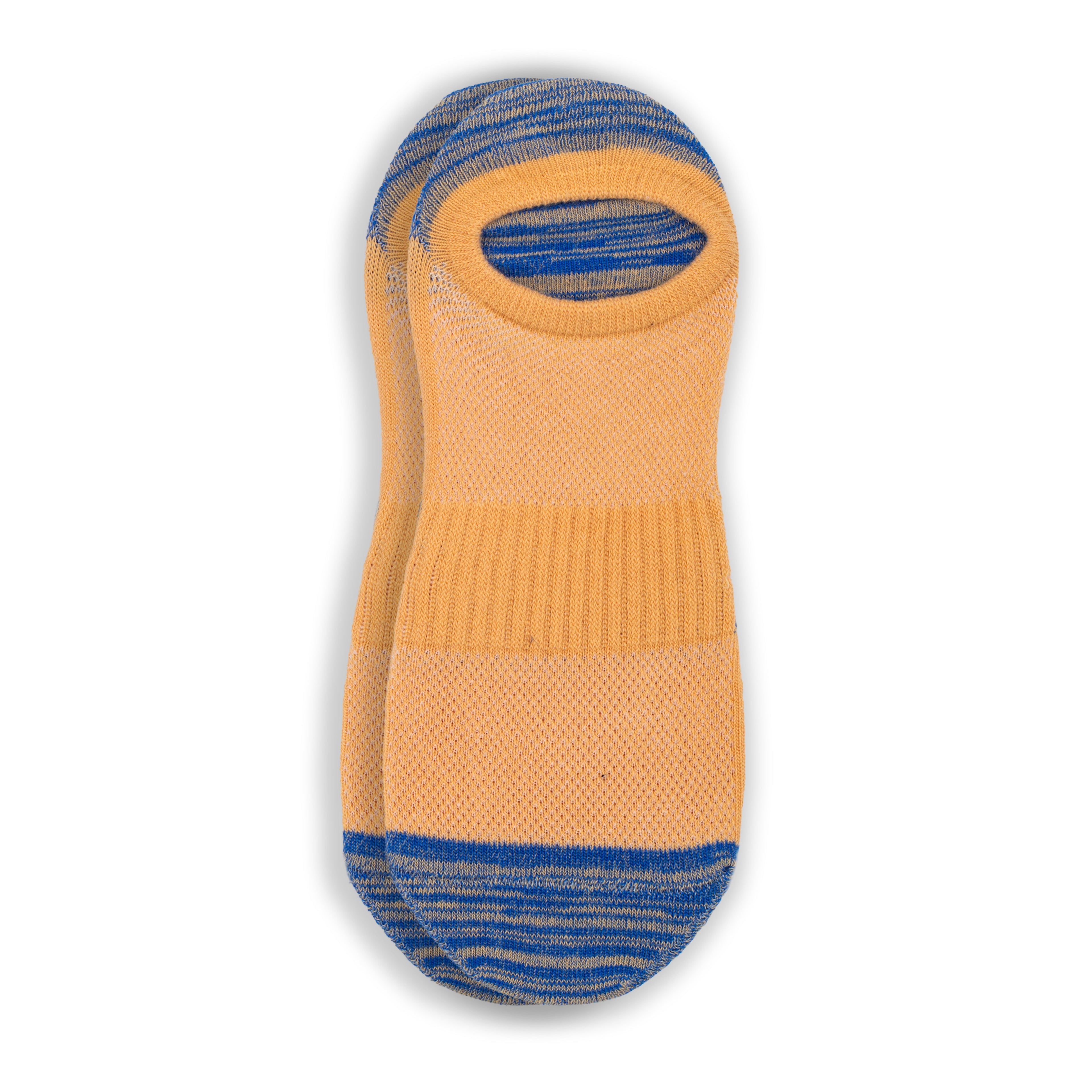 Humktnn | Women’s Cotton No Show Socks with Silicone Grip – 3 Pair Marled Detail