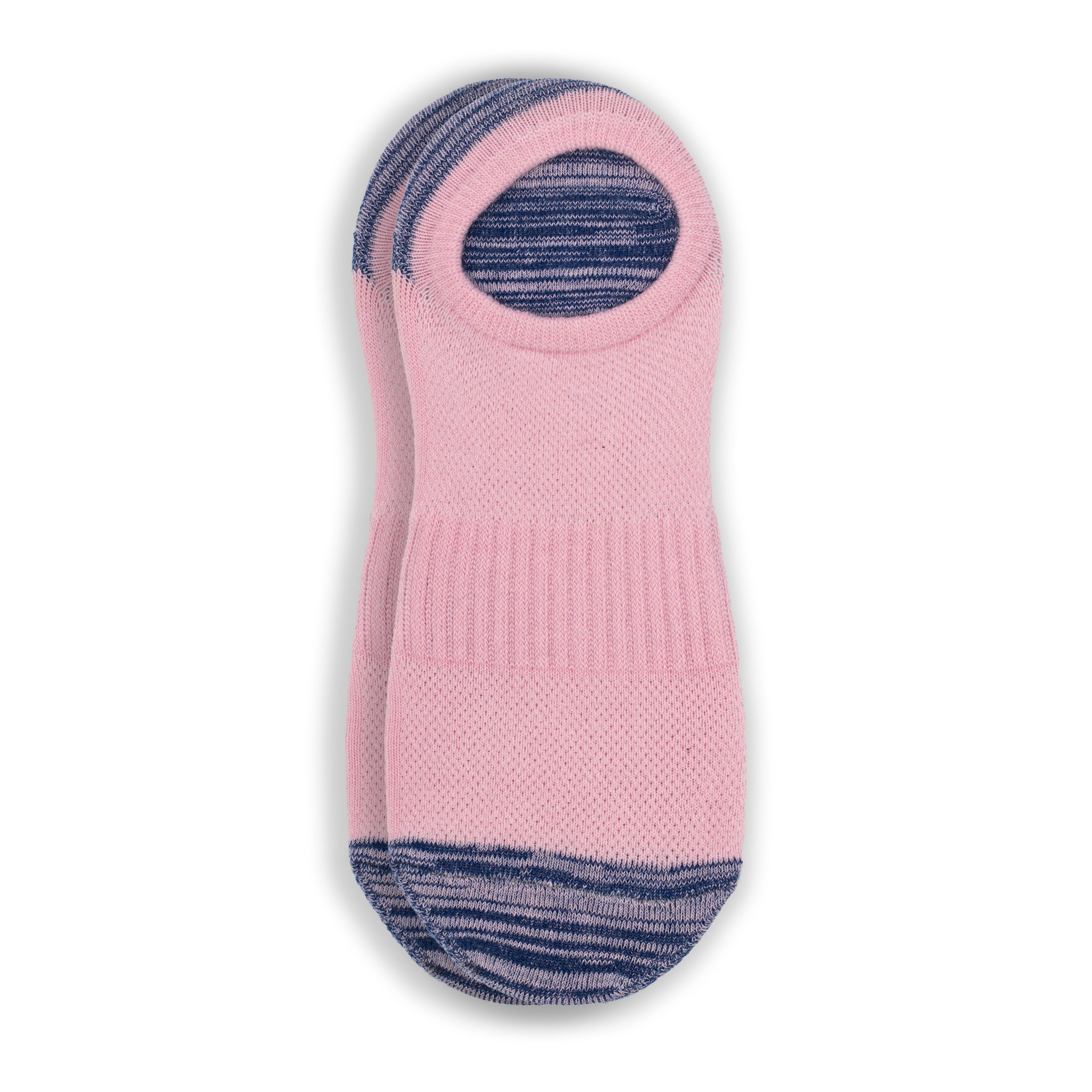 Humktnn | Women’s Cotton No Show Socks with Silicone Grip – 3 Pair Marled Detail