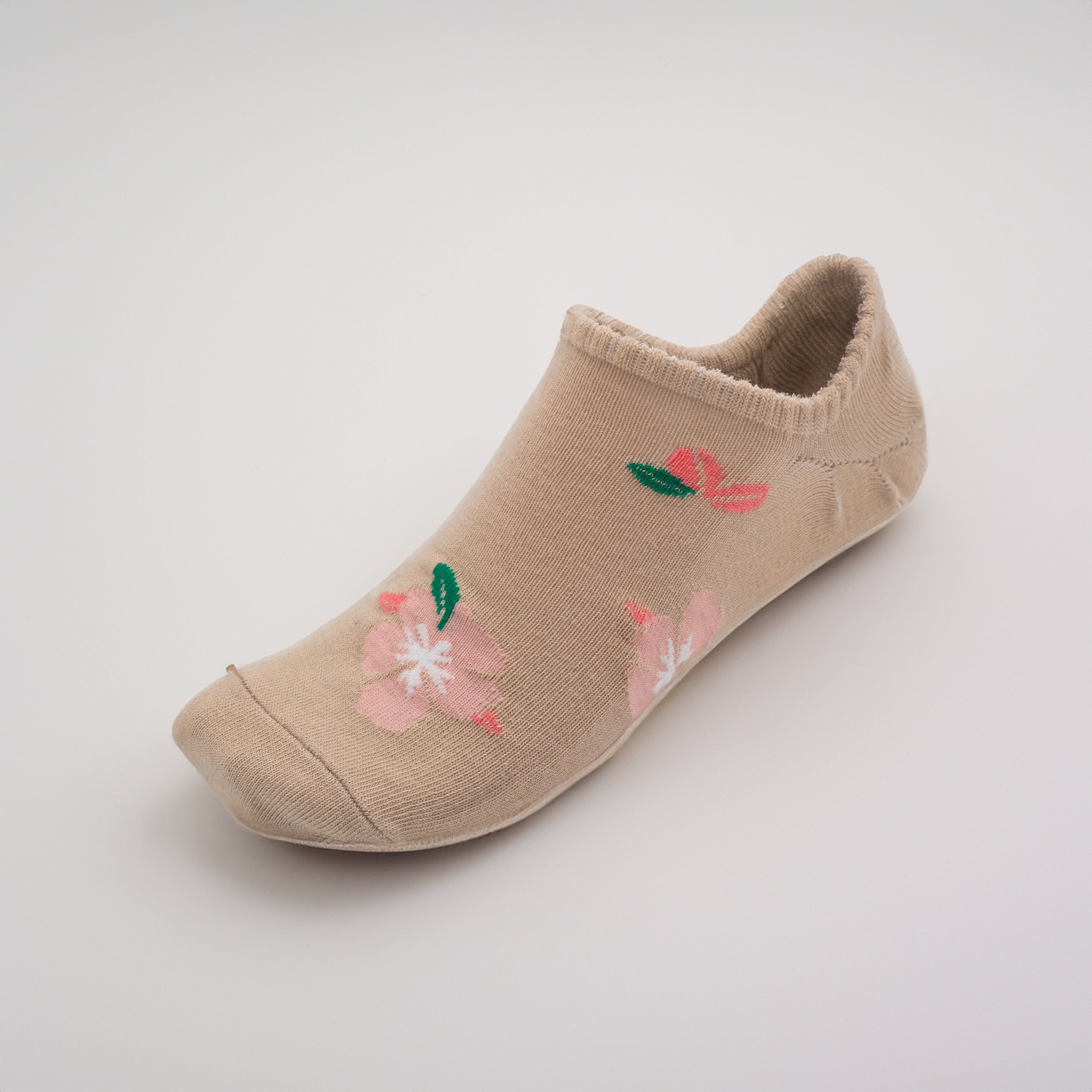 Humktnn | Women’s Low Cut Cotton Liner Socks with Floral Detail – 3 Pair Pack