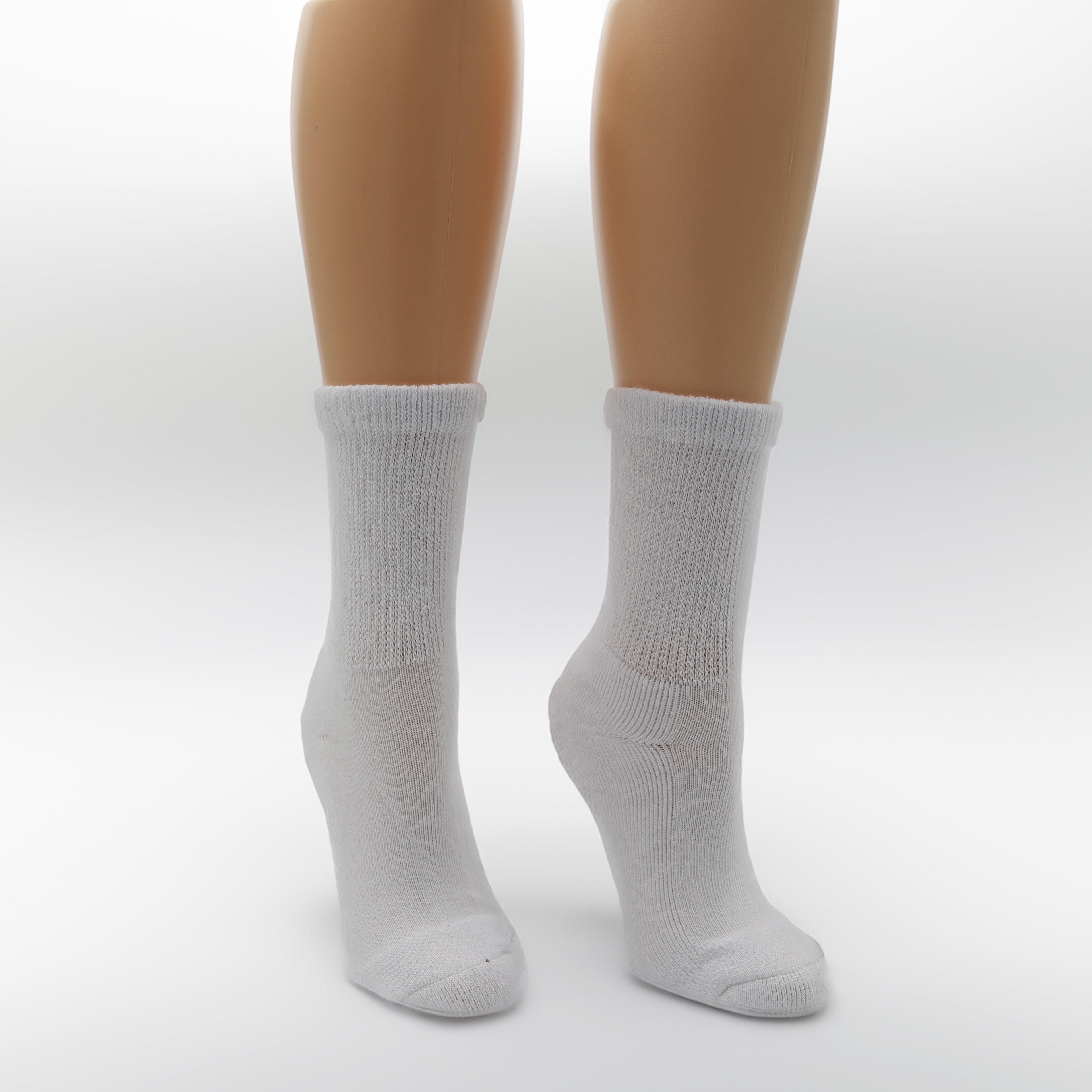 Humktnn | Women’s Non-Binding Accordion Knit Crew Socks – 5 Pair Cushioned Athletic Style