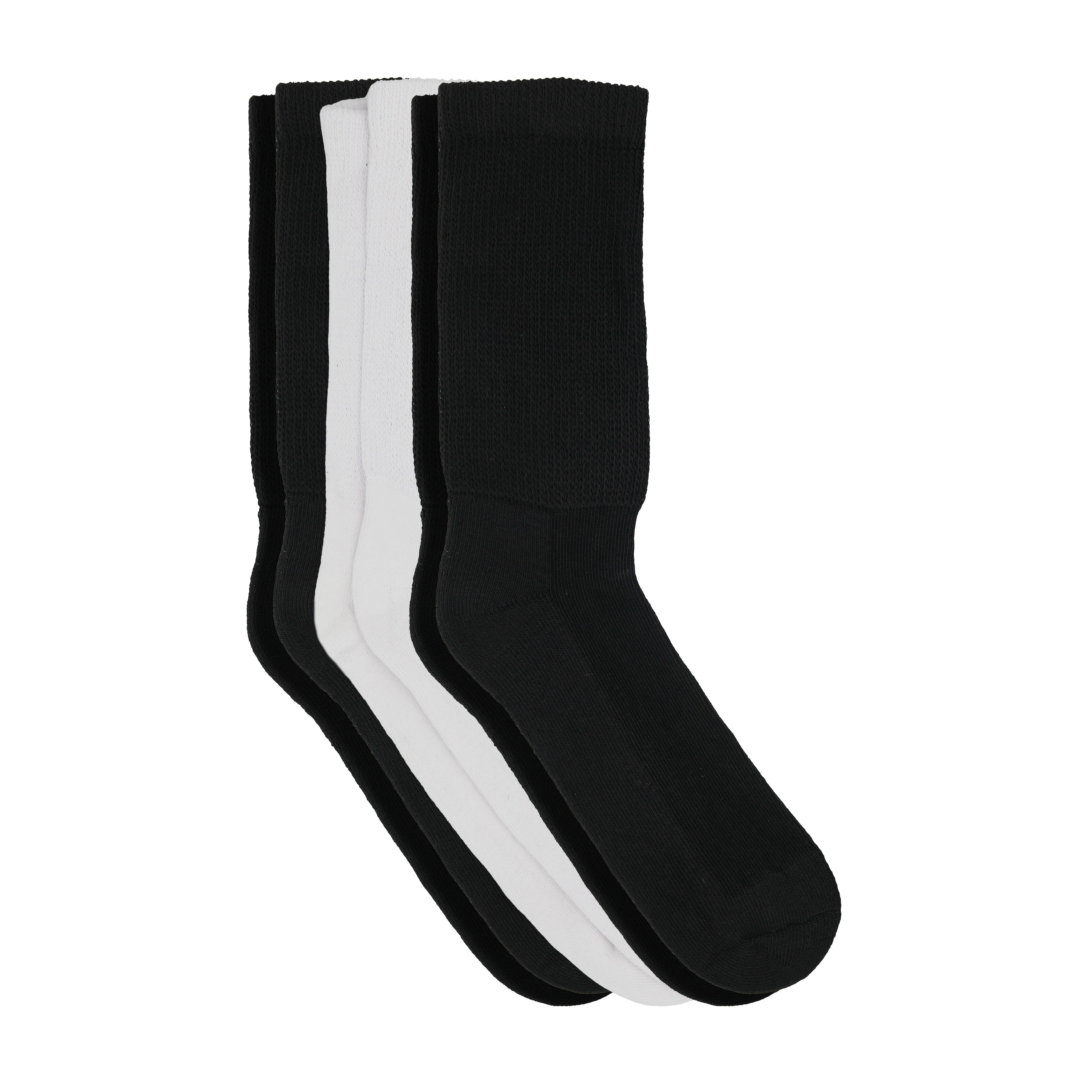 Humktnn | Women’s Queen Size Diabetic Crew Socks with Non-Binding Top & Cushion Sole – 3 Pair Pack