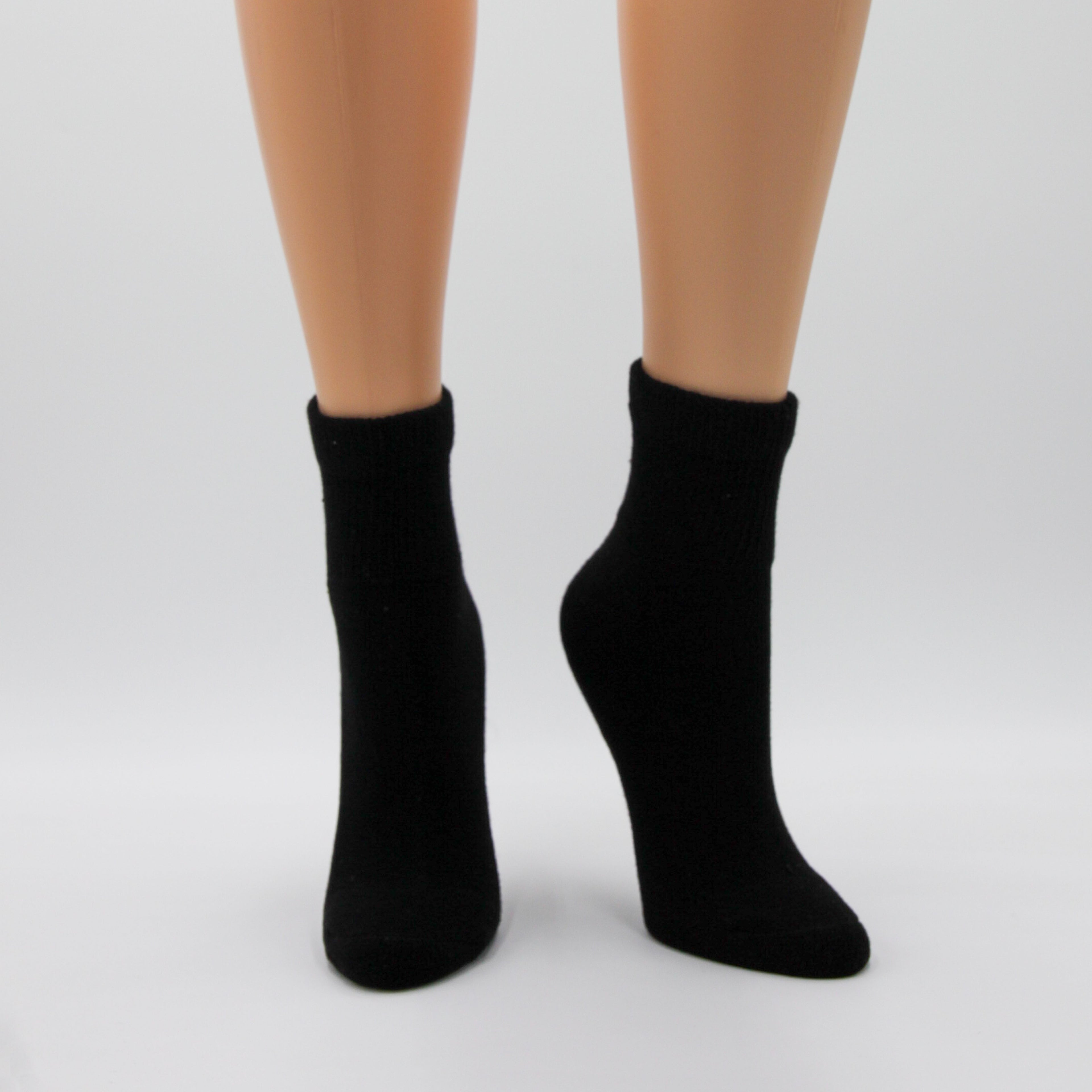 Humktnn | Women’s Diabetic Quarter Socks with Non-Binding Top & Cushion Sole – 3 Pair Pack