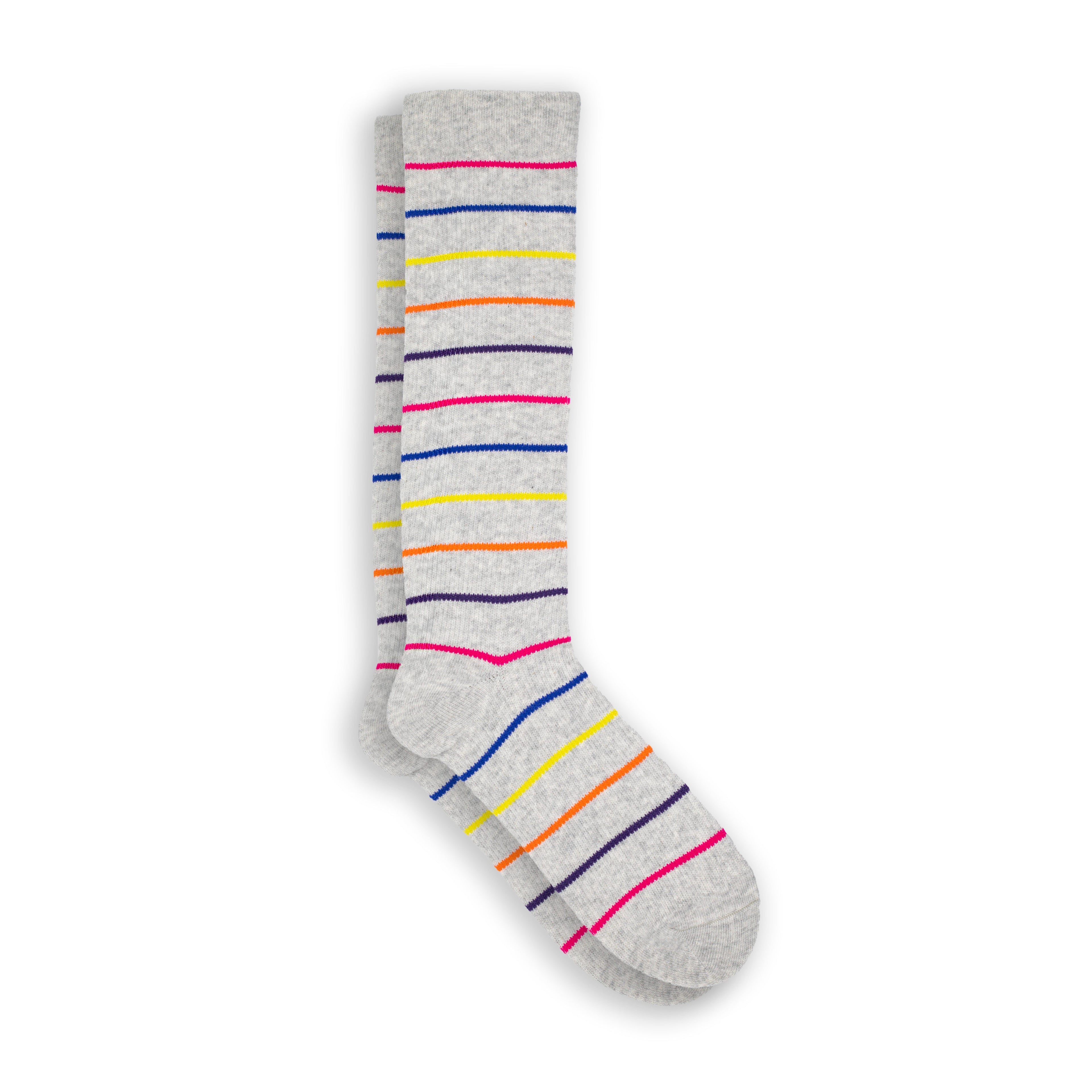Humktnn | Women’s Striped Mild Compression Crew Socks – 5 Pair for Travel & Daily Comfort