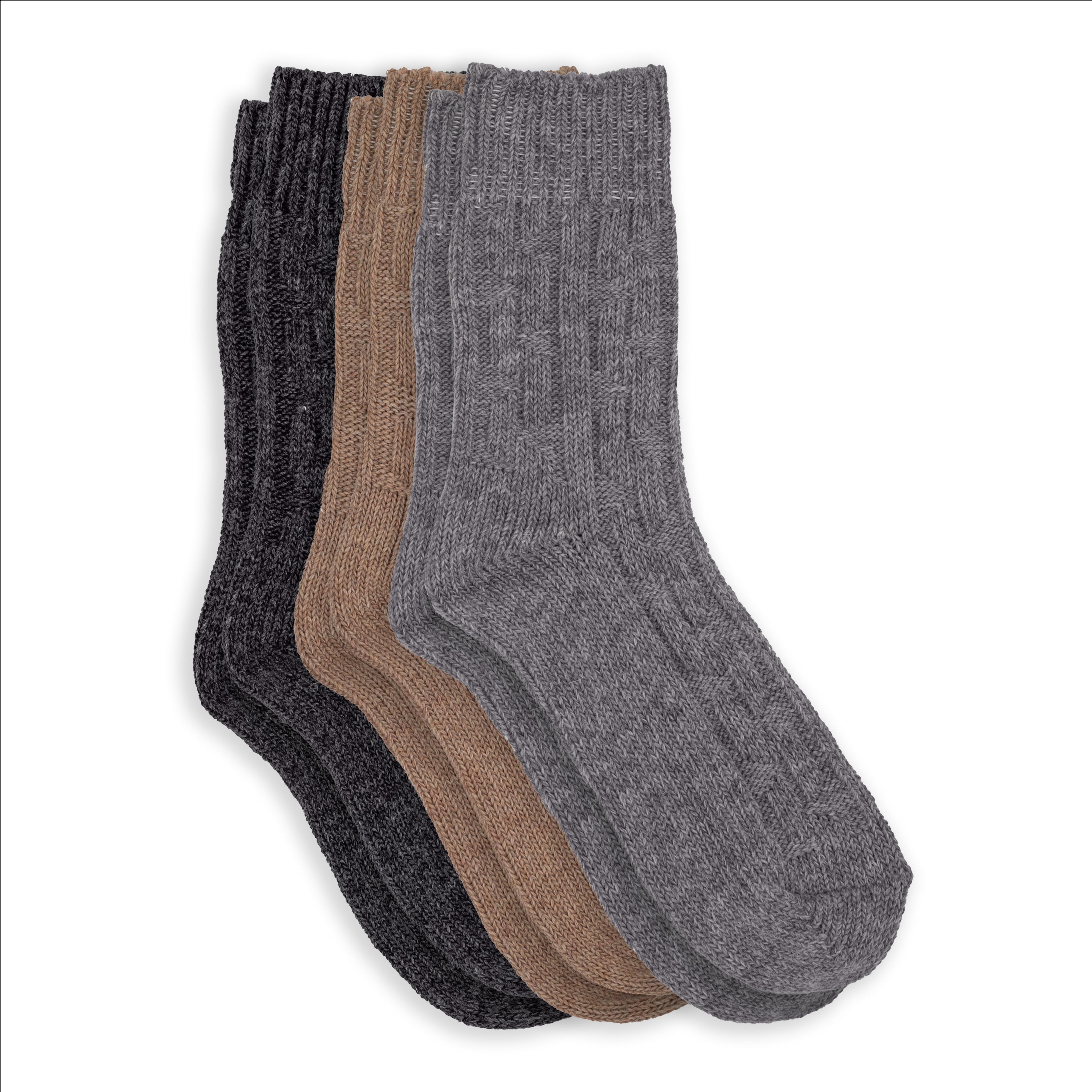 Humktnn | Women’s Wool Blend Cable Knit Crew Socks – Warm & Soft Everyday Comfort