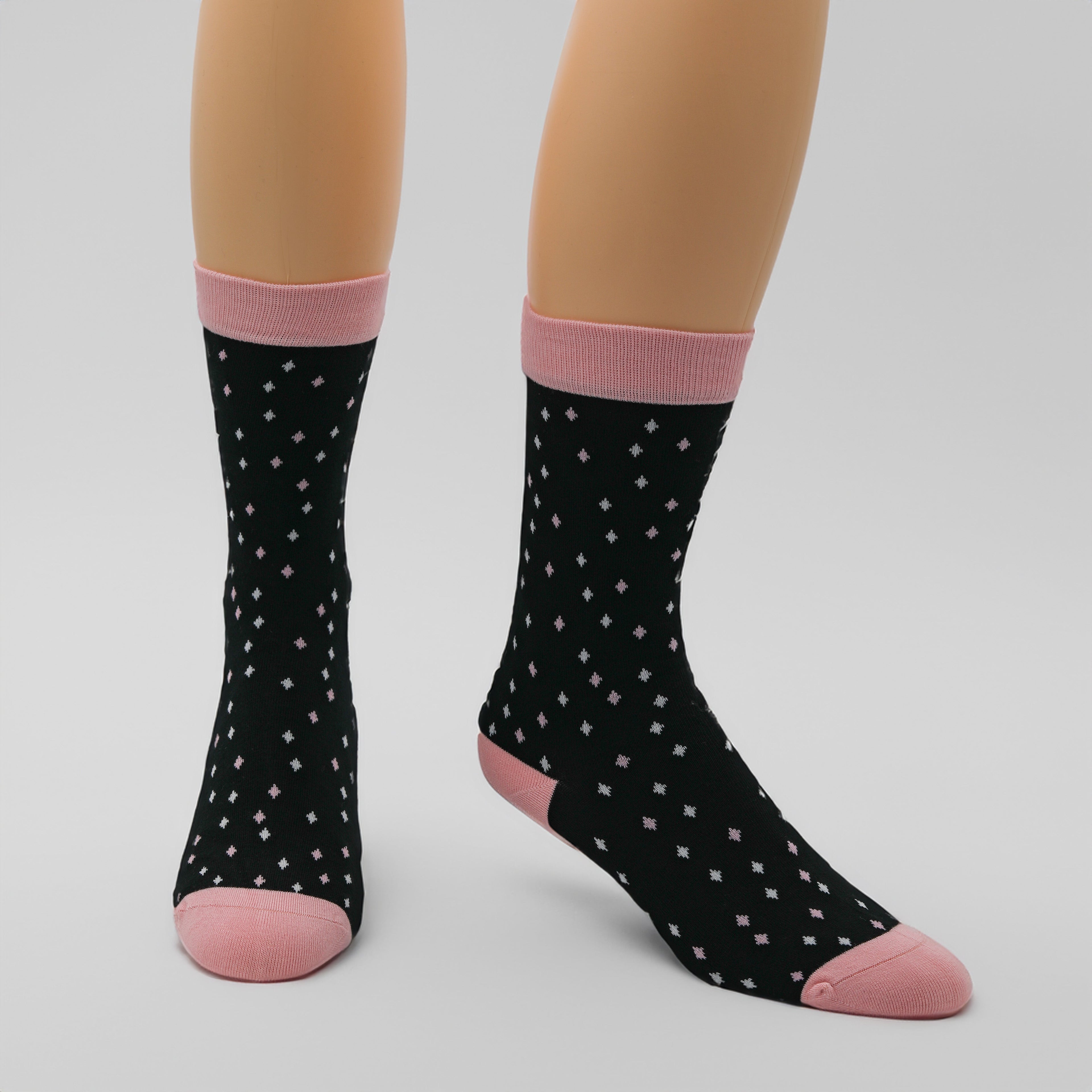 Humktnn | Women’s Queen Size Bamboo Crew Socks – 5 Pair Lightweight Patterned Style