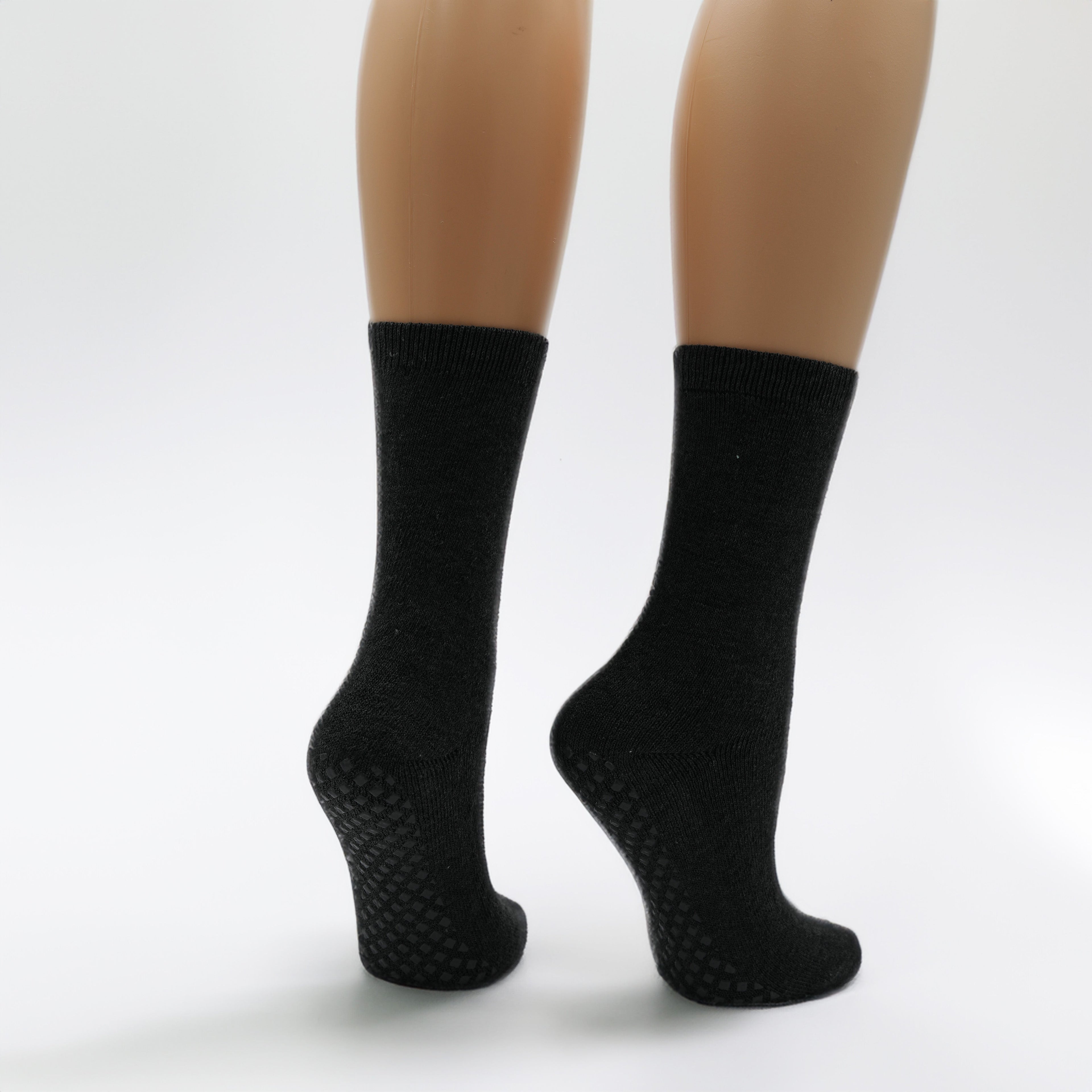 Humktnn | Women’s Anti-Slip Crew Socks – 3 Pair Cozy Grip Socks for Indoor Wear