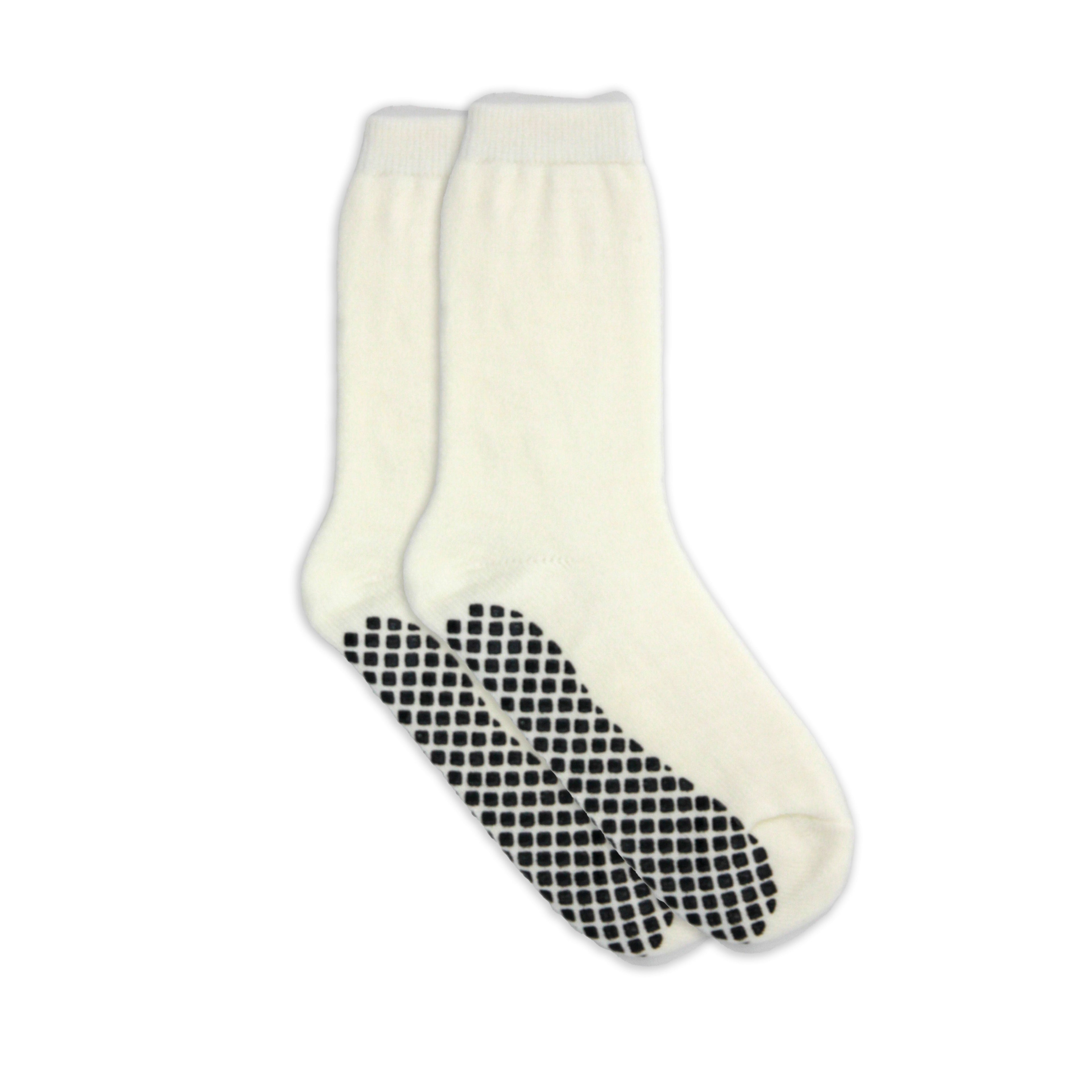 Humktnn | Women’s Non-Skid Crew Socks for Indoor Wear with Grip Bottom – 5 Pair Pack