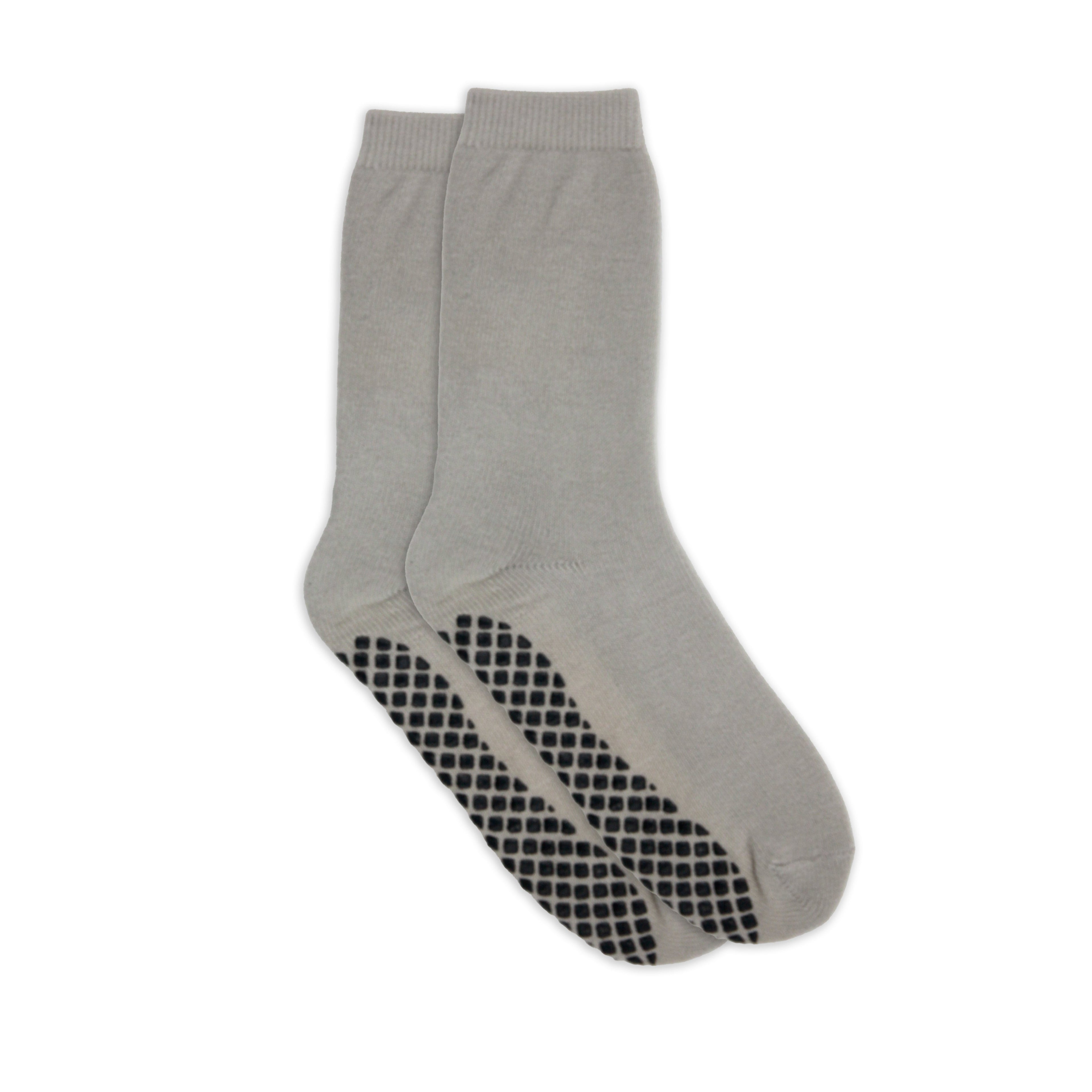 Humktnn | Women’s Non-Skid Crew Socks for Indoor Wear with Grip Bottom – 5 Pair Pack