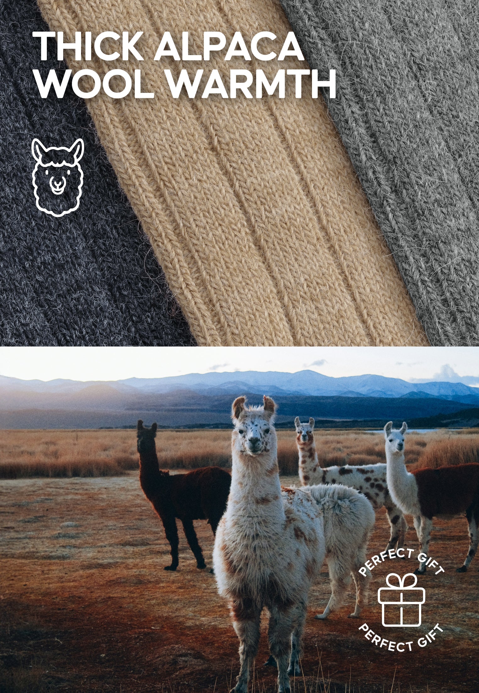 Humktnn | Alpaca Blend Winter Socks for Everyday Comfort