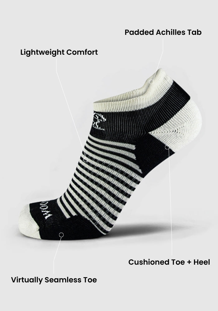 Humktnn | Women’s Lightweight Merino Wool No Show Socks with Breathable Support