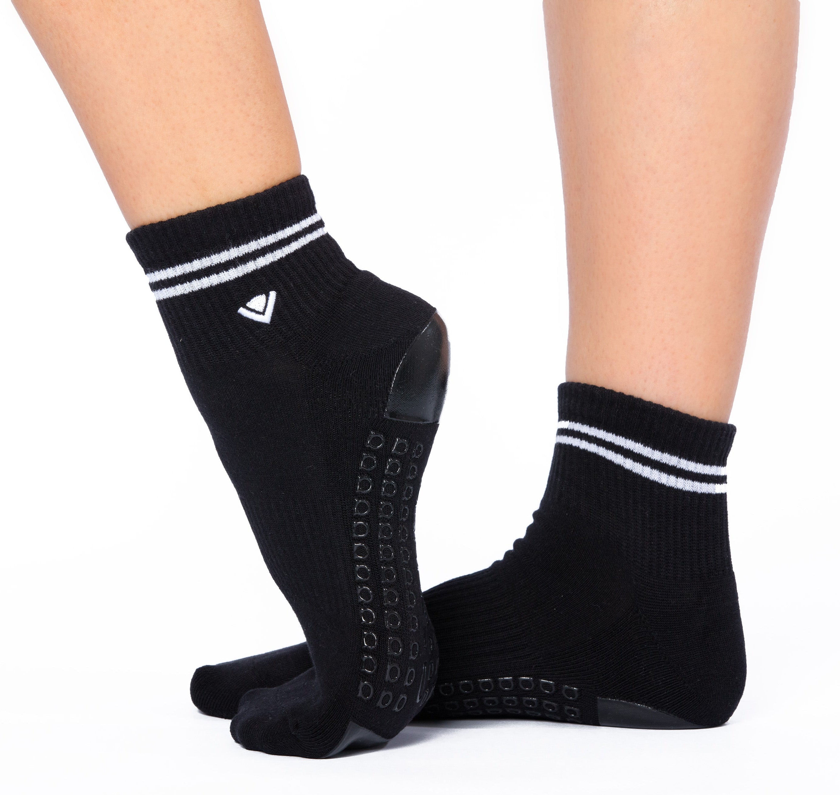 Humktnn | Women’s Cotton Ankle Crew Grip Socks with Striped Design