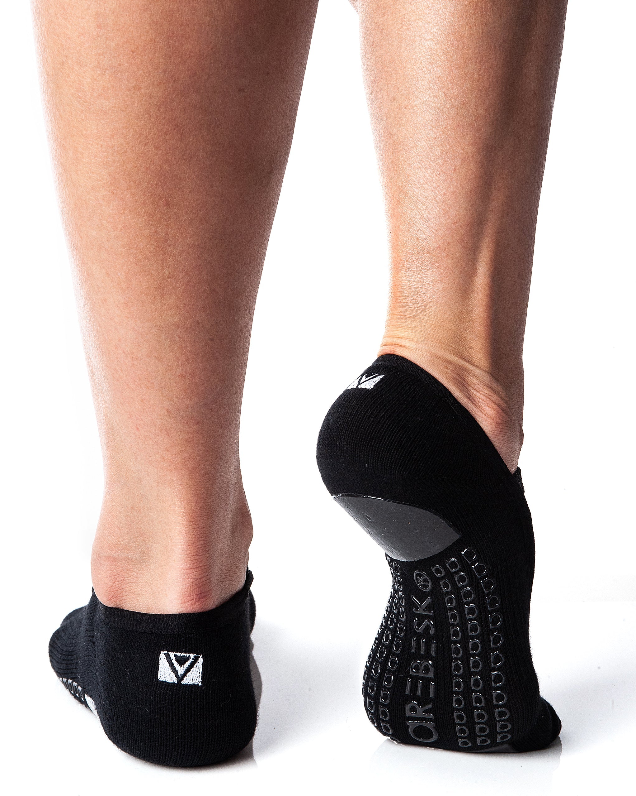 Humktnn | Women’s Crew Grip Socks with Sparkle Straps and Non-Slip Sole
