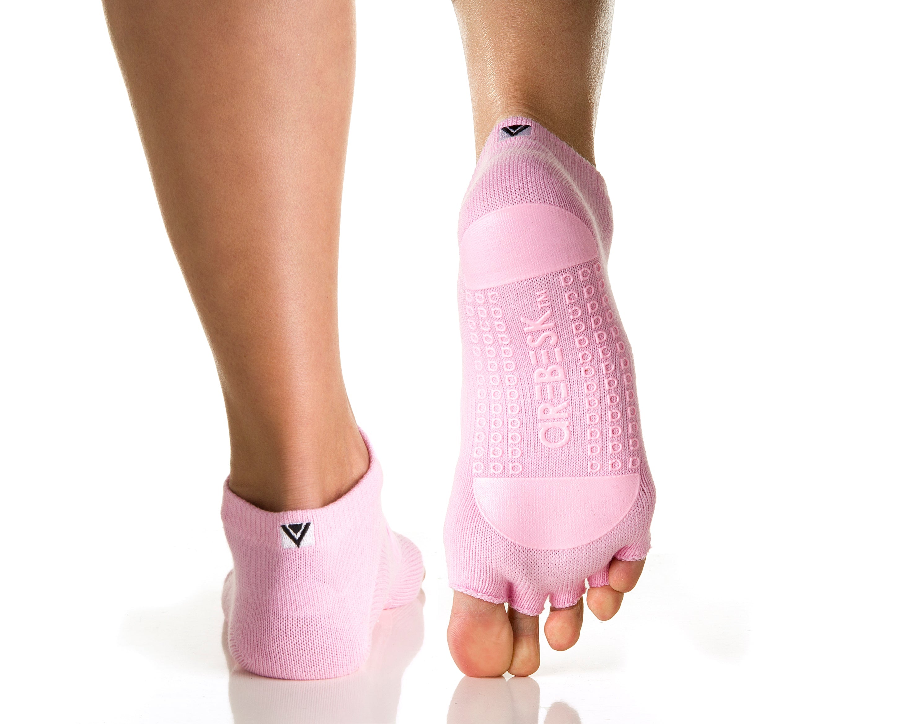 Humktnn | Women’s Open Toe Grip Socks with Mesh Cutout and Anti-Slip Sole