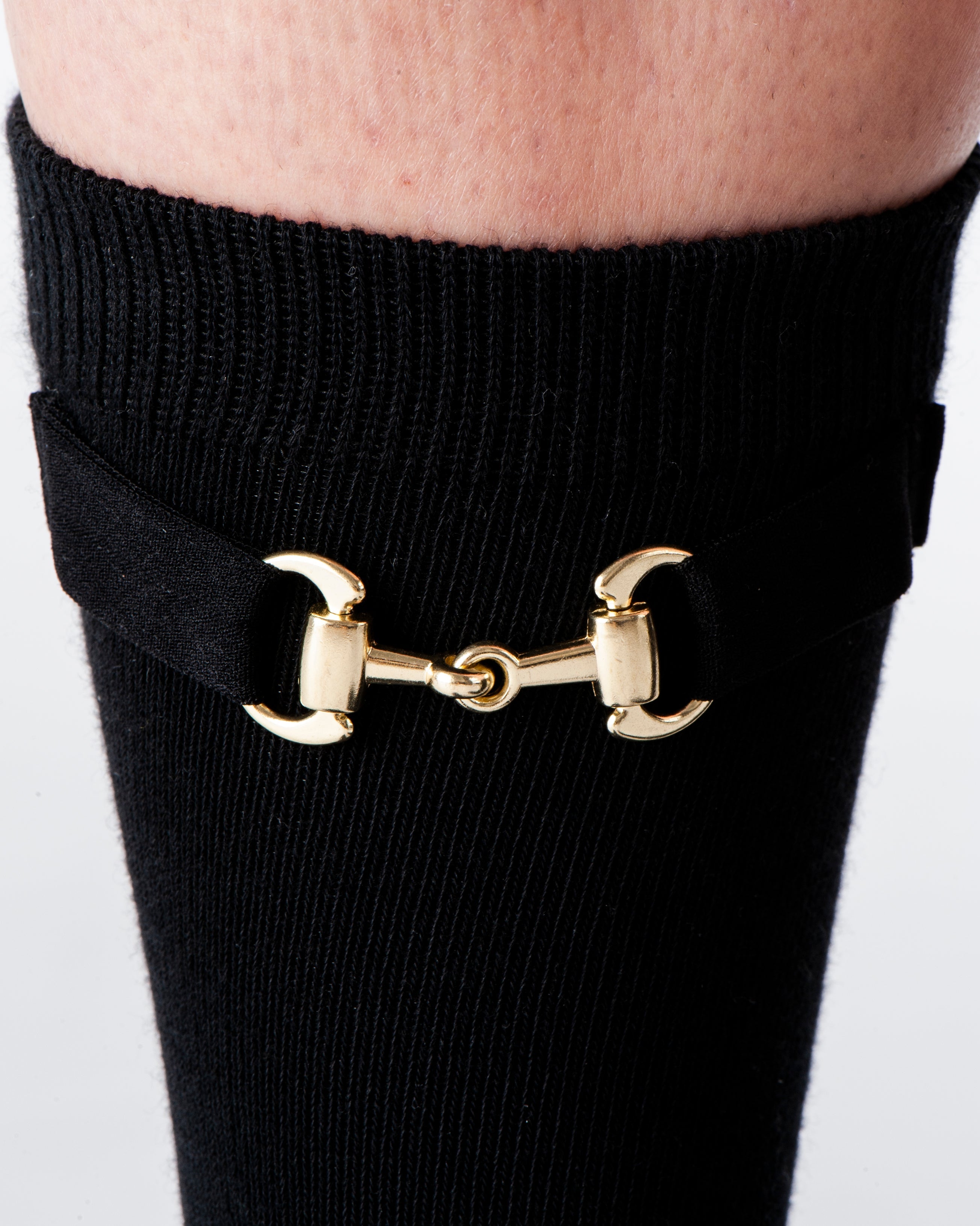 Humktnn | Women's Crew Grip Socks with Anti-Slip Sole & Elegant Metal Accent