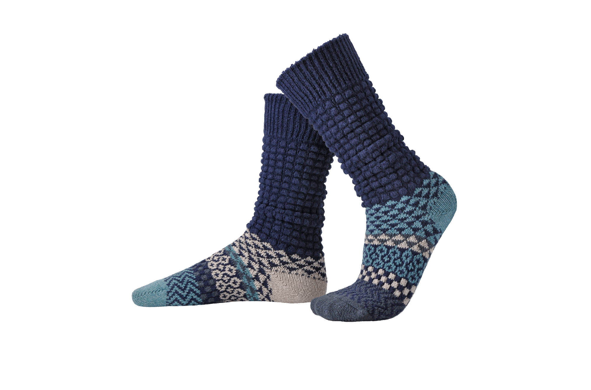 Humktnn | Cerulean Slouch Socks - Cozy, Versatile, and Retro-Inspired
