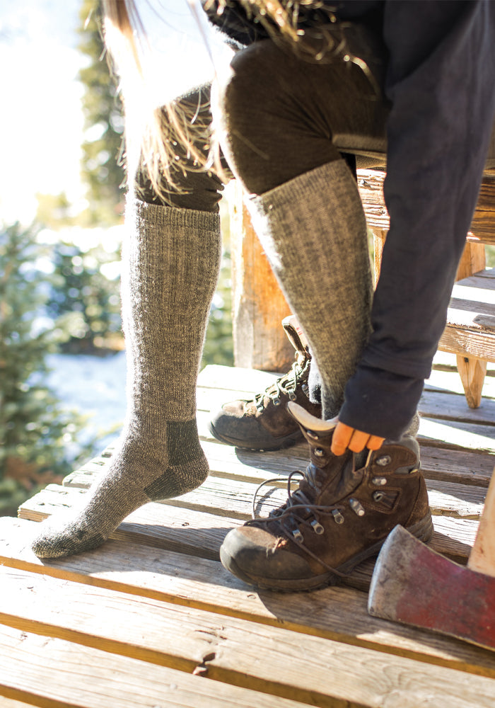 Humktnn | Women’s Heavyweight Merino Wool Over-The-Calf Socks for Extreme Cold