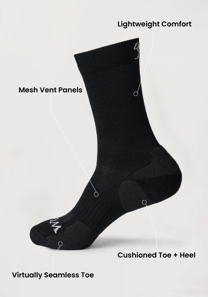 Humktnn | Men’s Lightweight Merino Wool Crew Socks for Breathable Everyday Wear