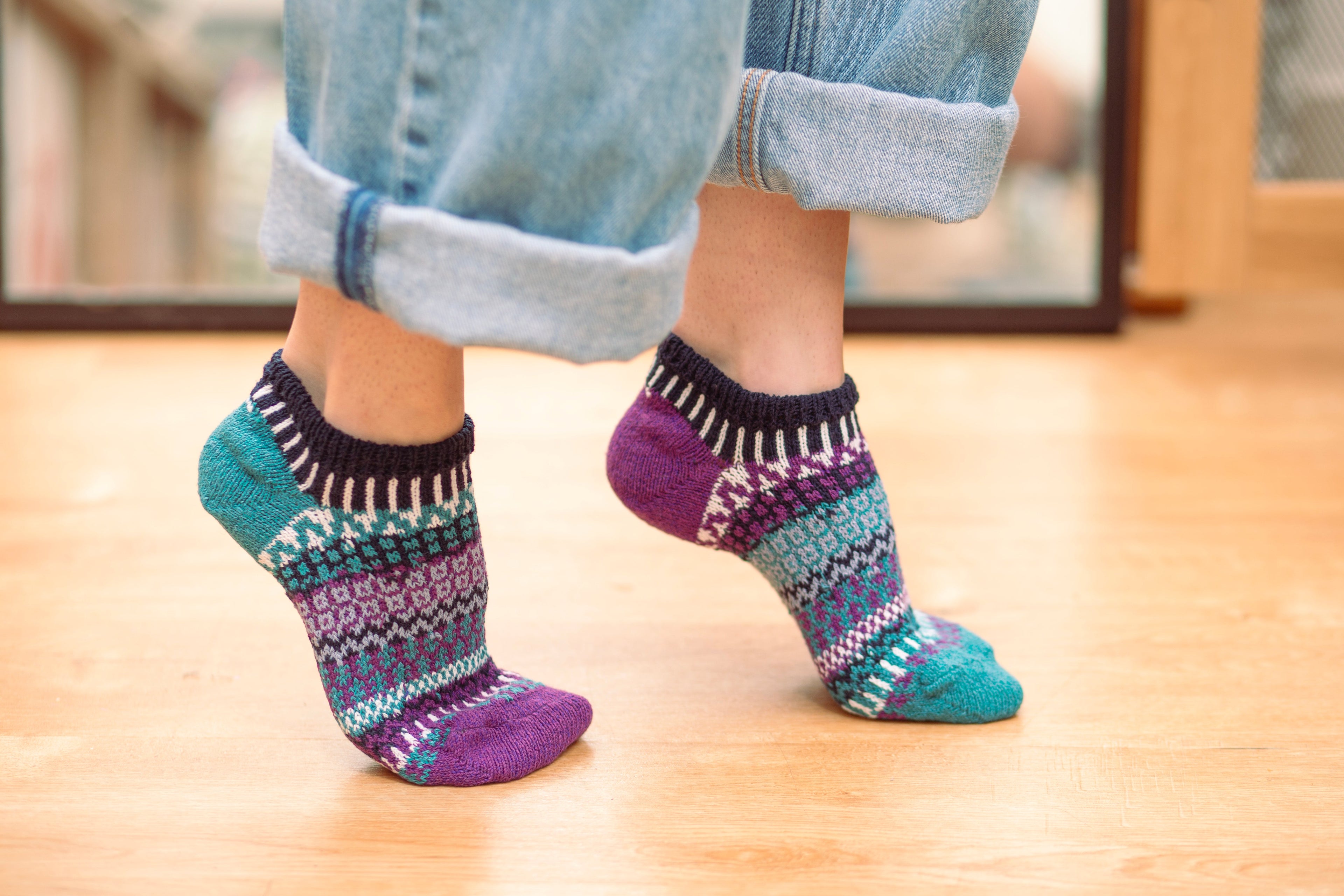 Humktnn| Moonstone Ankle Socks - Embrace the Magic of the Night Sky