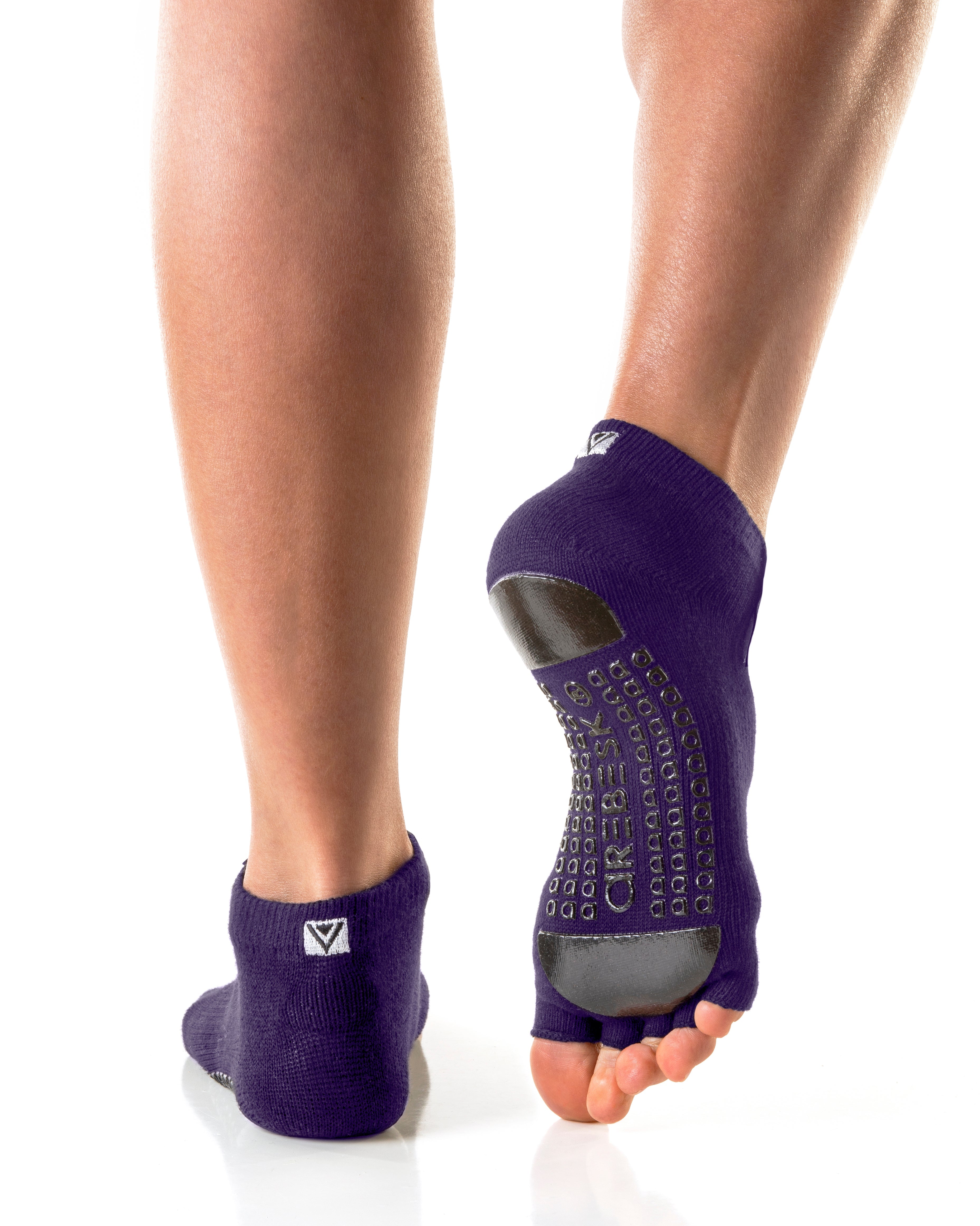 Humktnn | Women’s Open Toe Grip Socks with Mesh Cutout and Anti-Slip Sole