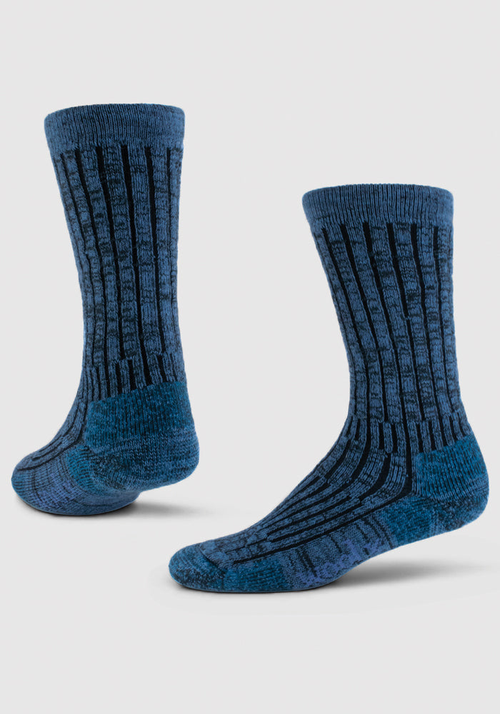 Humktnn | Men’s Mid-Calf Merino Wool Socks for Cold Weather Comfort – Steel Blue