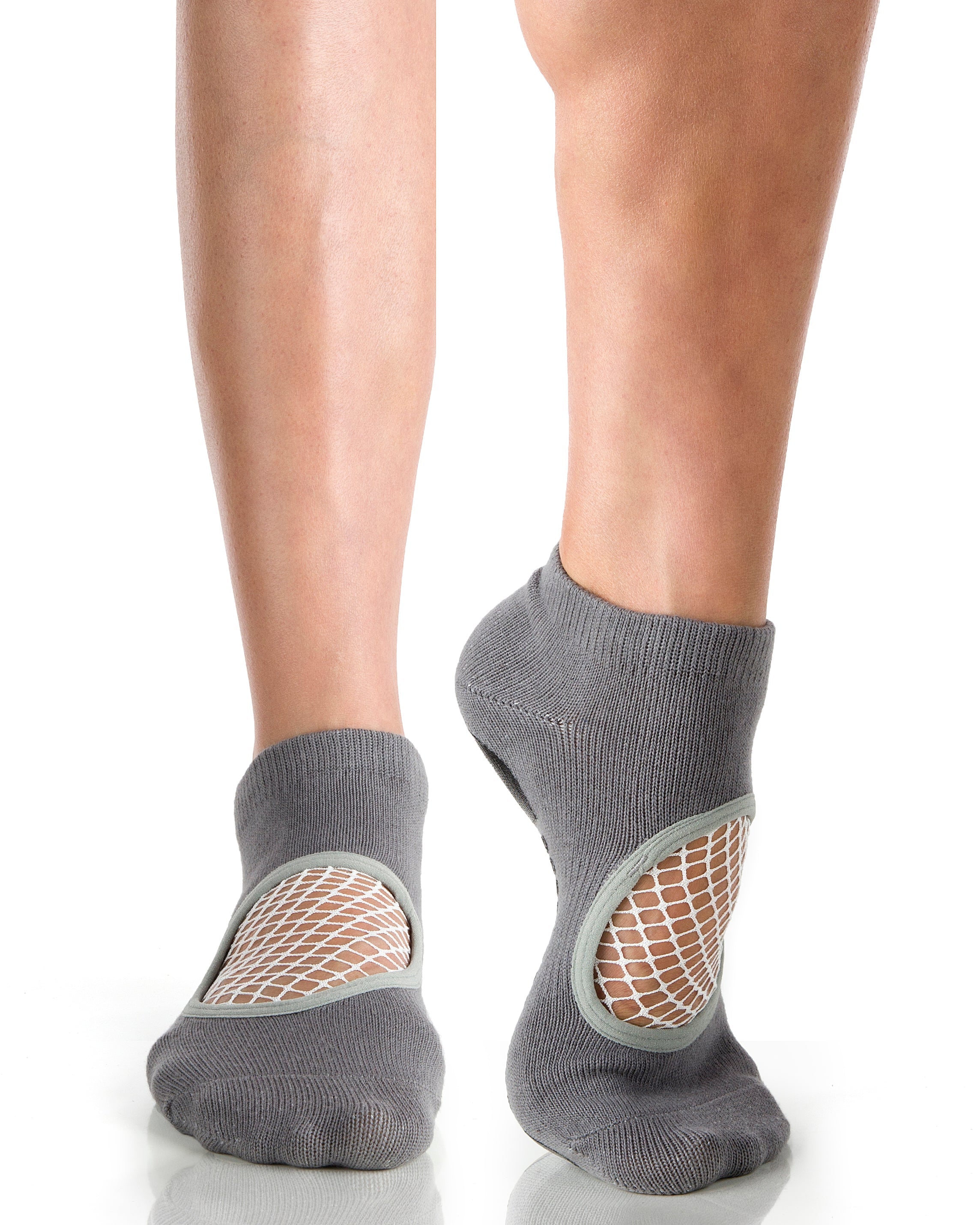 Humktnn | Closed Toe Fishnet Grip Socks for Pilates & Studio Training
