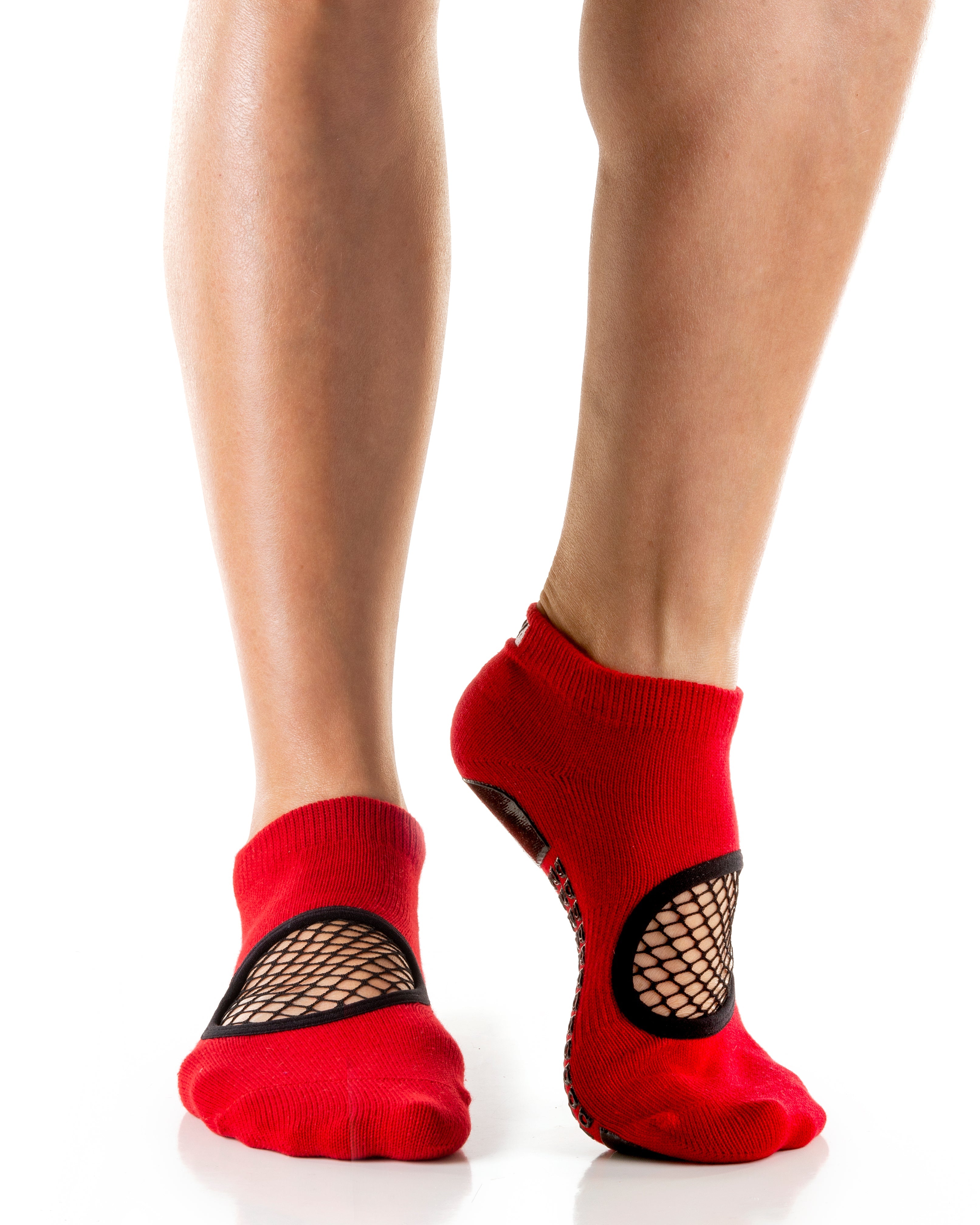 Humktnn | Closed Toe Fishnet Grip Socks for Pilates & Studio Training