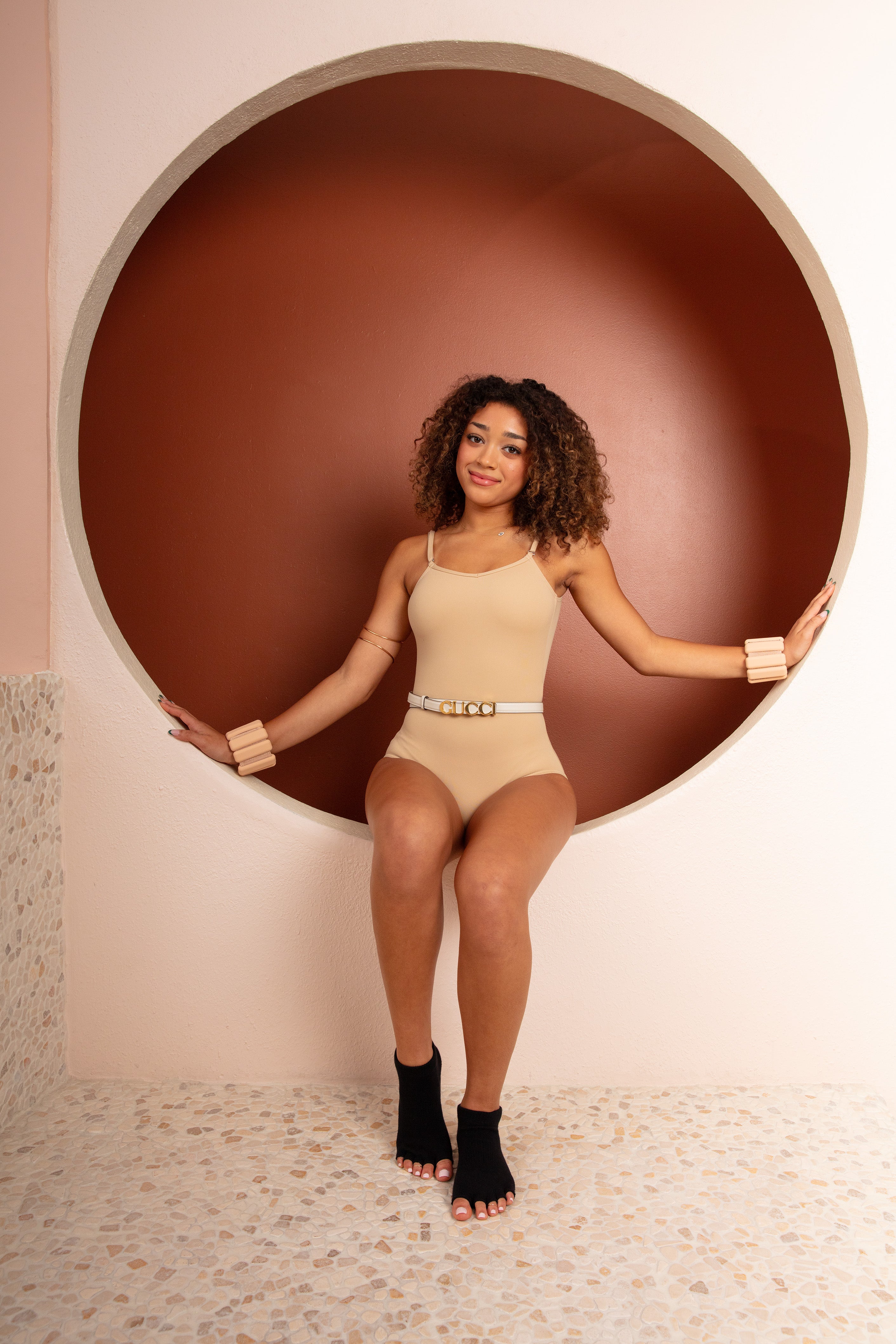 Humktnn | Women’s Open Toe Grip Socks with Non-Slip Sole for Yoga & Pilates