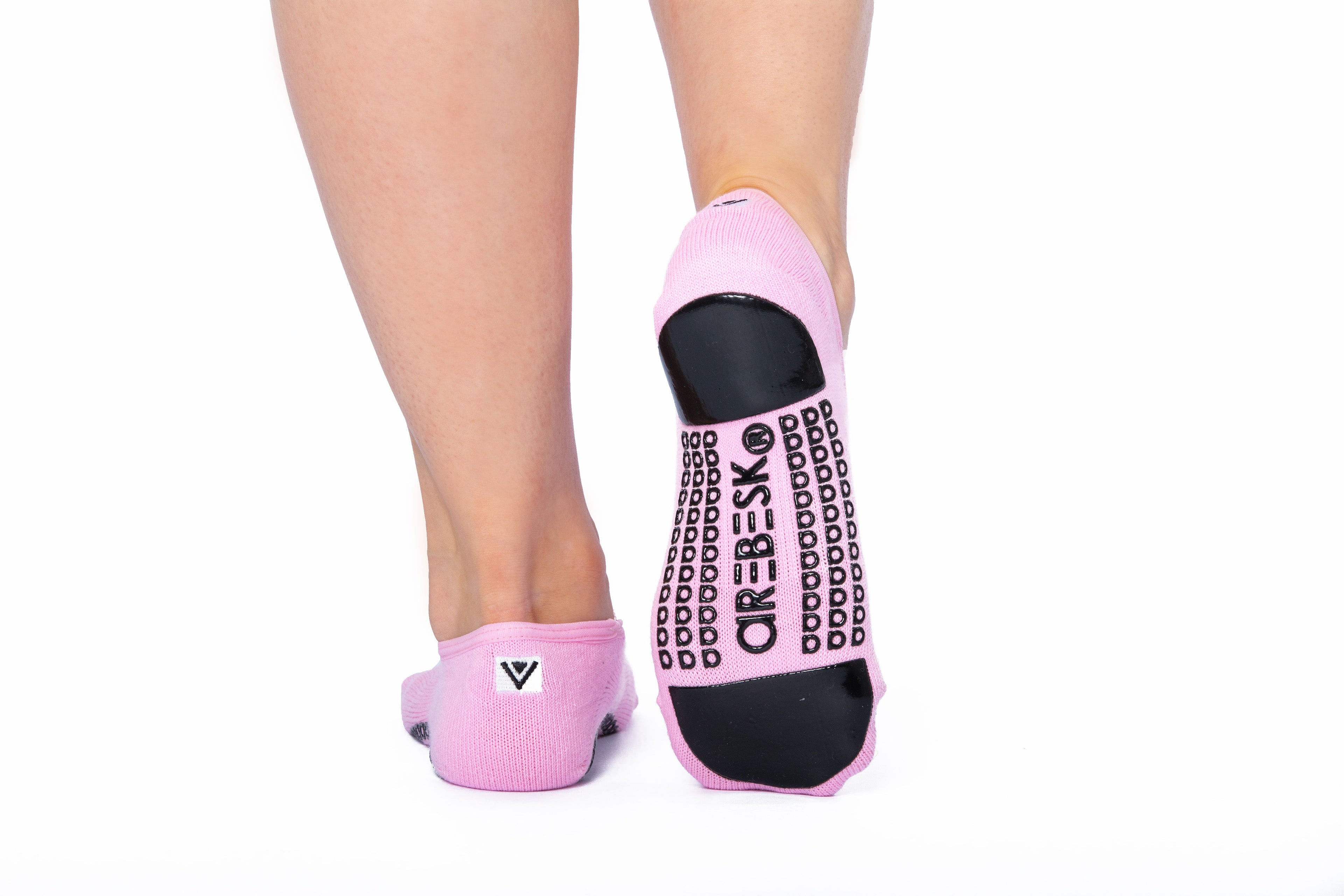 Humktnn | Women’s Crew Grip Socks with Sparkle Straps and Non-Slip Sole