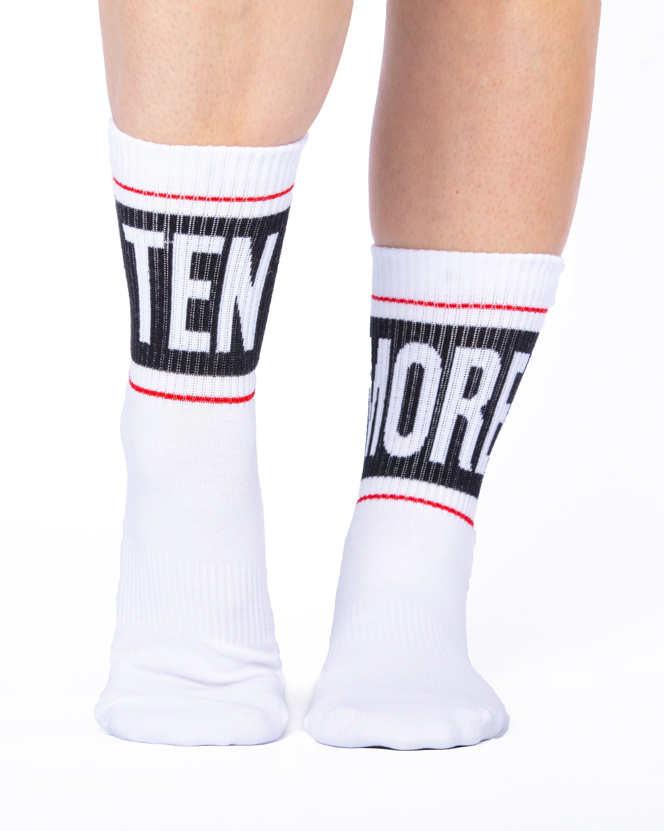Humktnn | Pilates Crew Grip Socks with Motivational Text Design