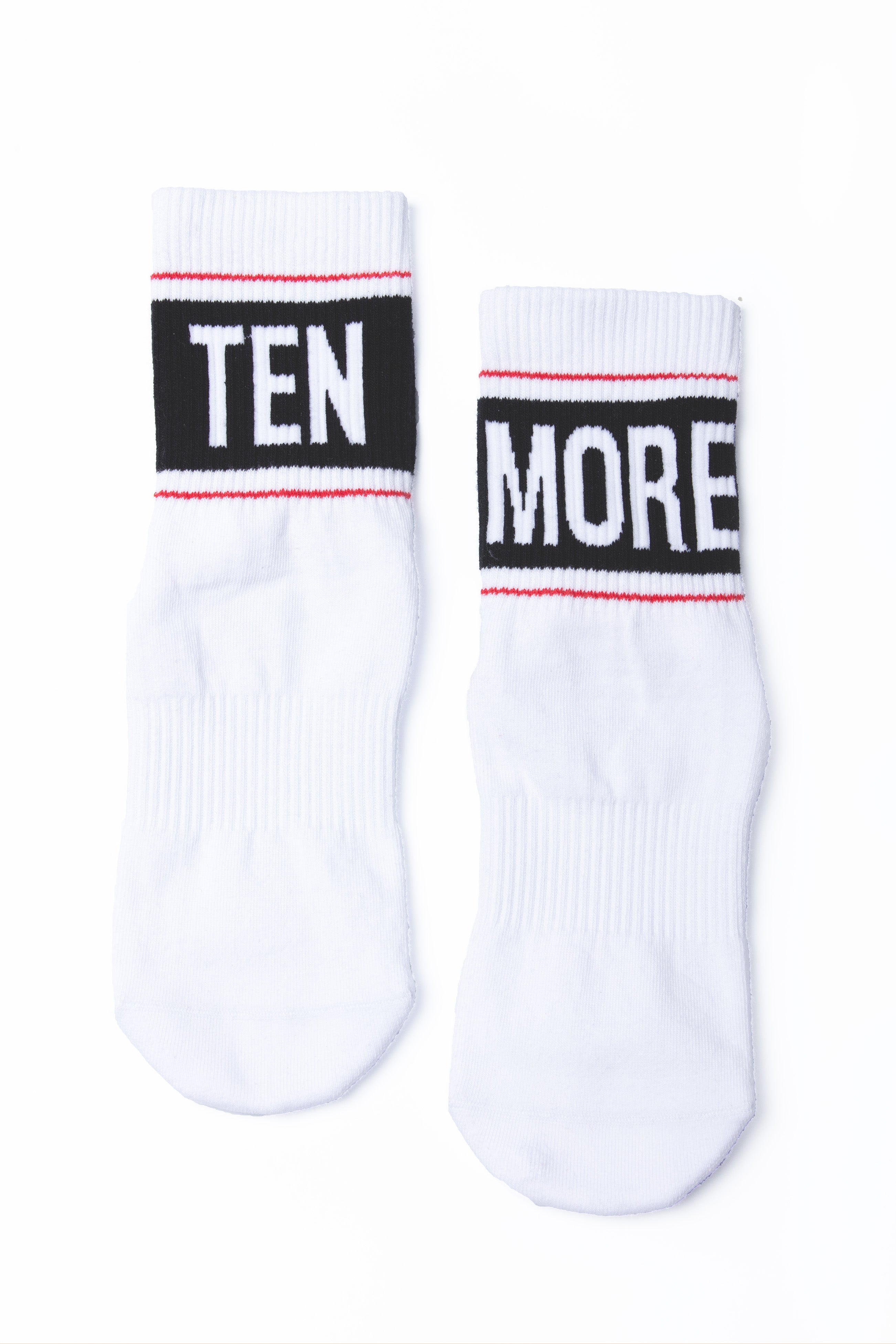 Humktnn | Pilates Crew Grip Socks with Motivational Text Design