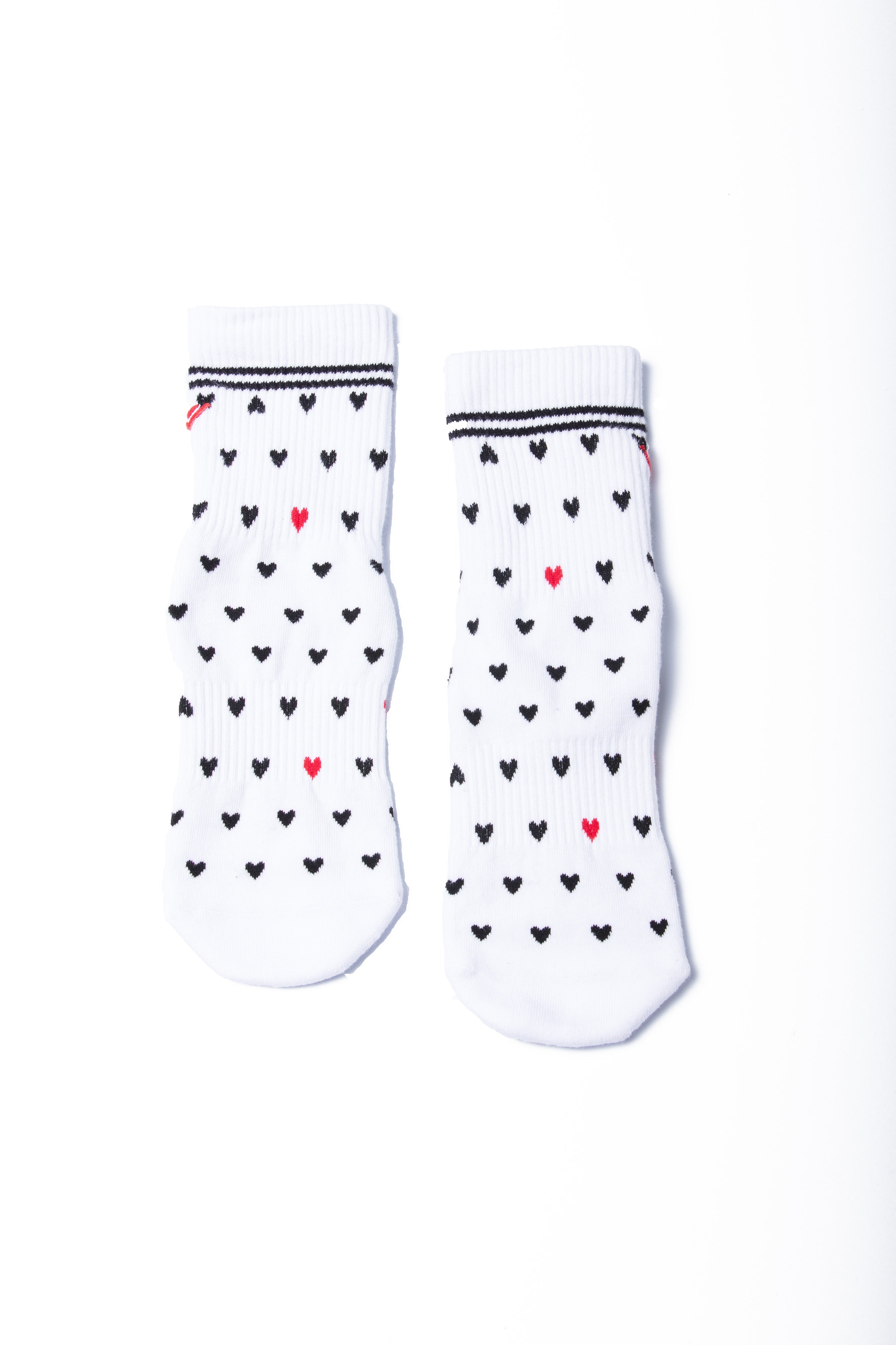 Humktnn | Women’s Classic Crew Grip Socks with Striped Design and Non-Slip Sole