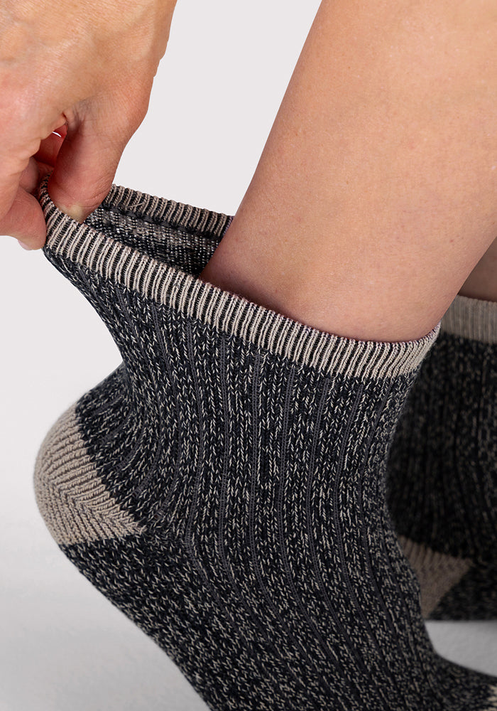 Humktnn | Women’s Merino Wool & Silk Cozy Mini Crew Socks for Ultimate Comfort