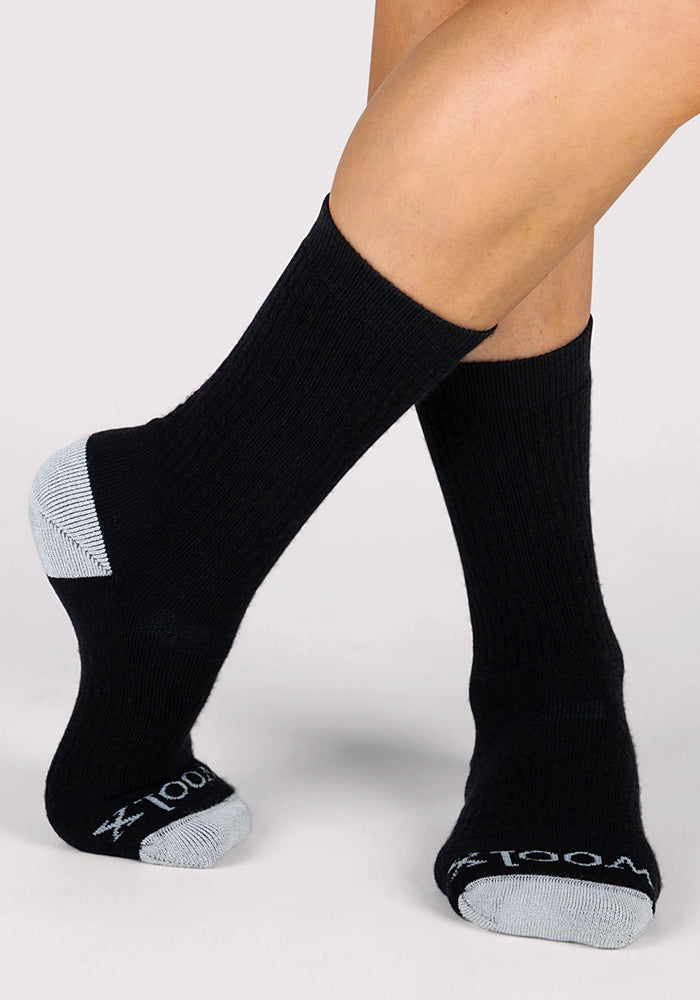 Humktnn | Women’s Full Cushion Merino Wool Crew Socks for Hiking & All-Day Wear