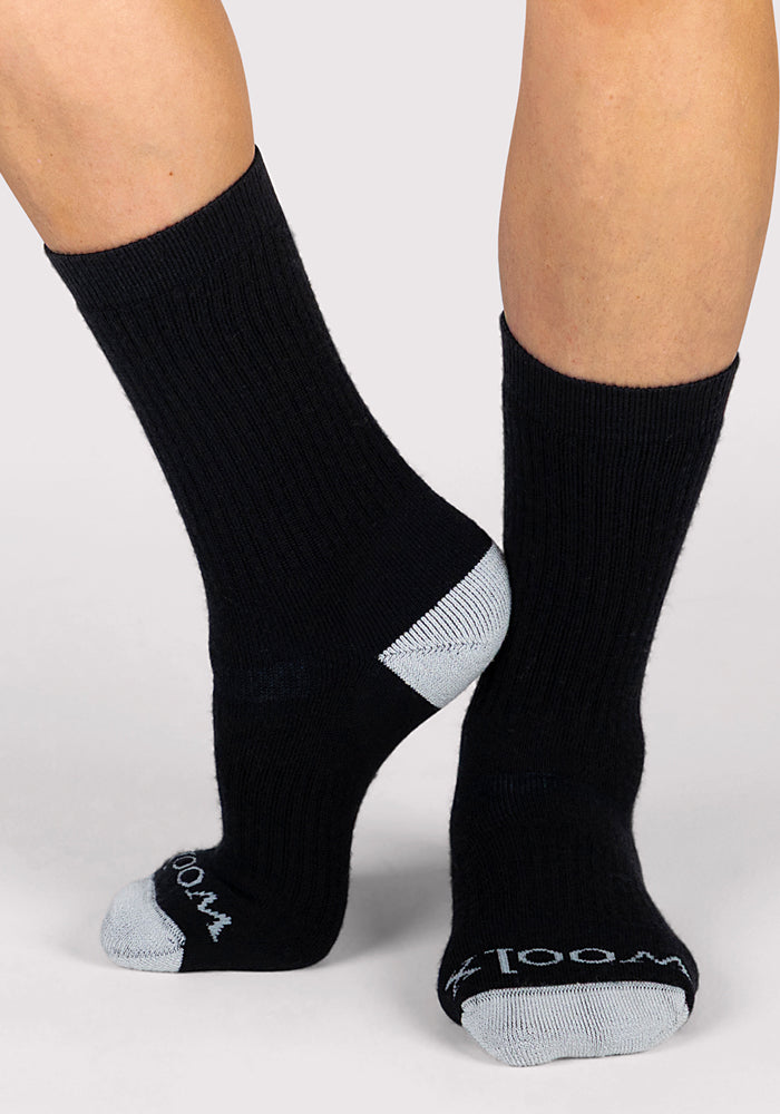 Humktnn | Women’s Full Cushion Merino Wool Crew Socks for Hiking & All-Day Wear