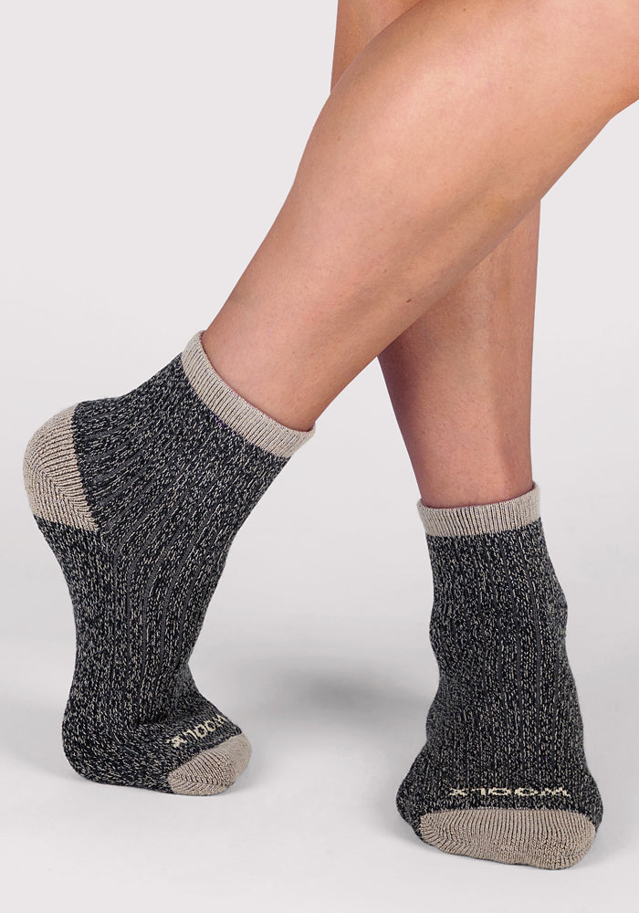 Humktnn | Women’s Merino Wool & Silk Cozy Mini Crew Socks for Ultimate Comfort