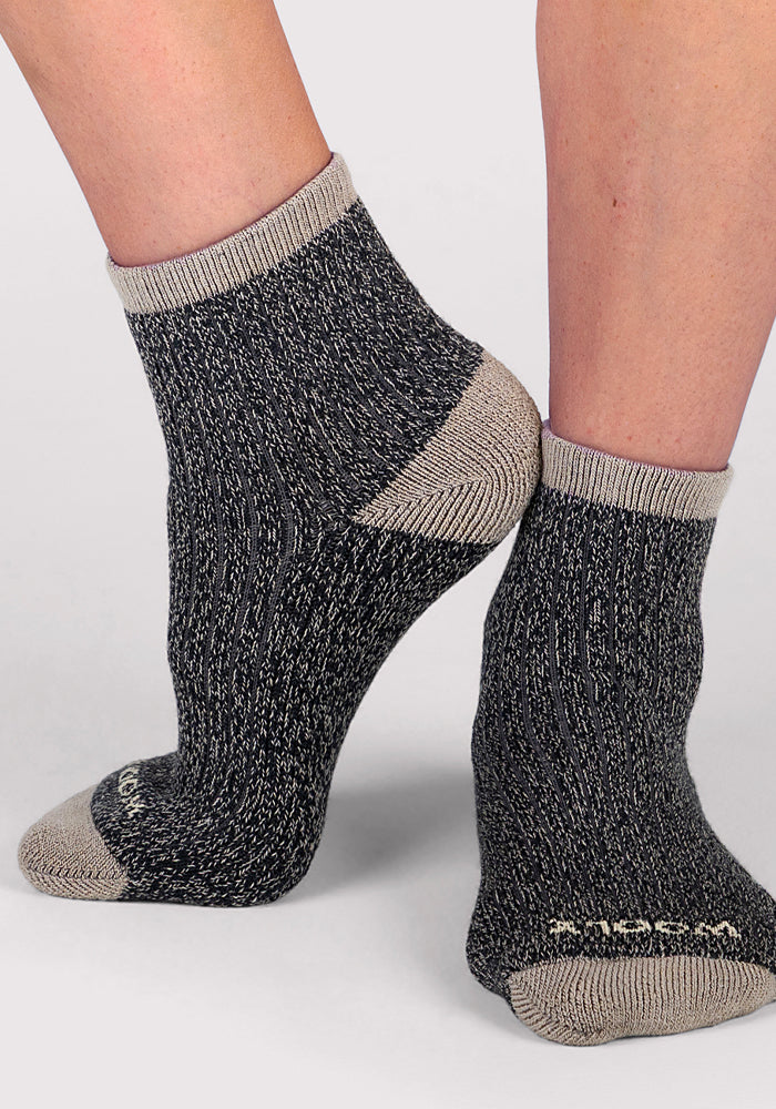 Humktnn | Women’s Merino Wool & Silk Cozy Mini Crew Socks for Ultimate Comfort