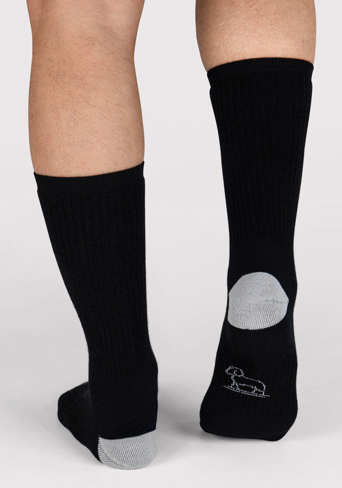 Humktnn | Men’s Full Cushion Merino Wool Crew Socks for Hiking & Outdoor Use