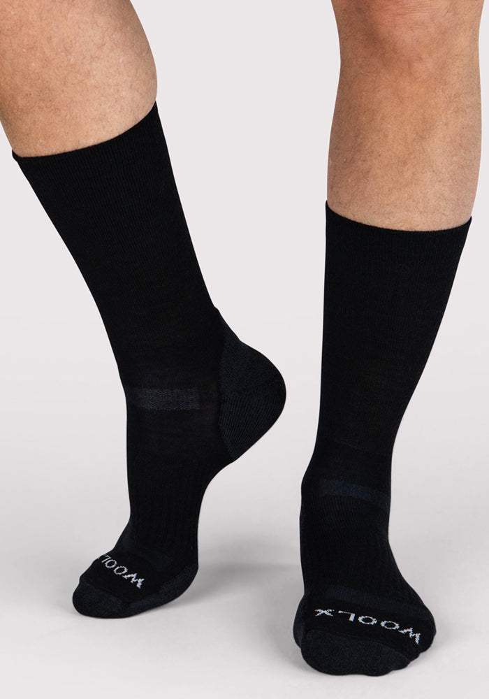 Humktnn | Men’s Lightweight Merino Wool Crew Socks with Breathable Everyday Comfort