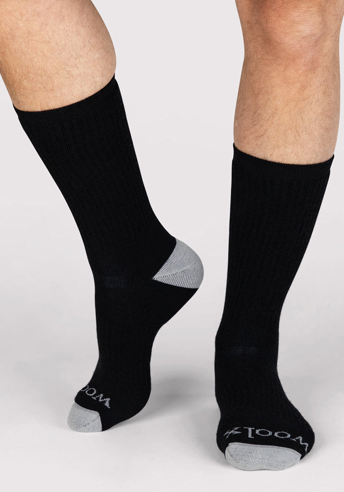 Humktnn | Men’s Full Cushion Merino Wool Crew Socks for Hiking & Outdoor Use
