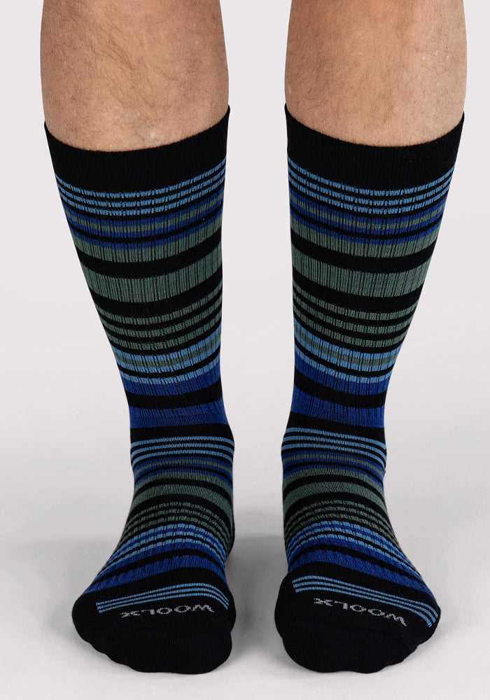Men’s Merino Wool Crew Socks with Cushioned Footbed for Everyday Wear