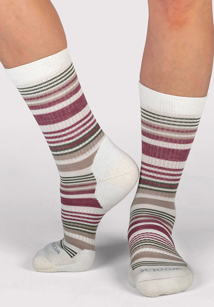 Humktnn | Women’s Lightweight Merino Wool Crew Socks with Soft Cushion and Breathable Comfort