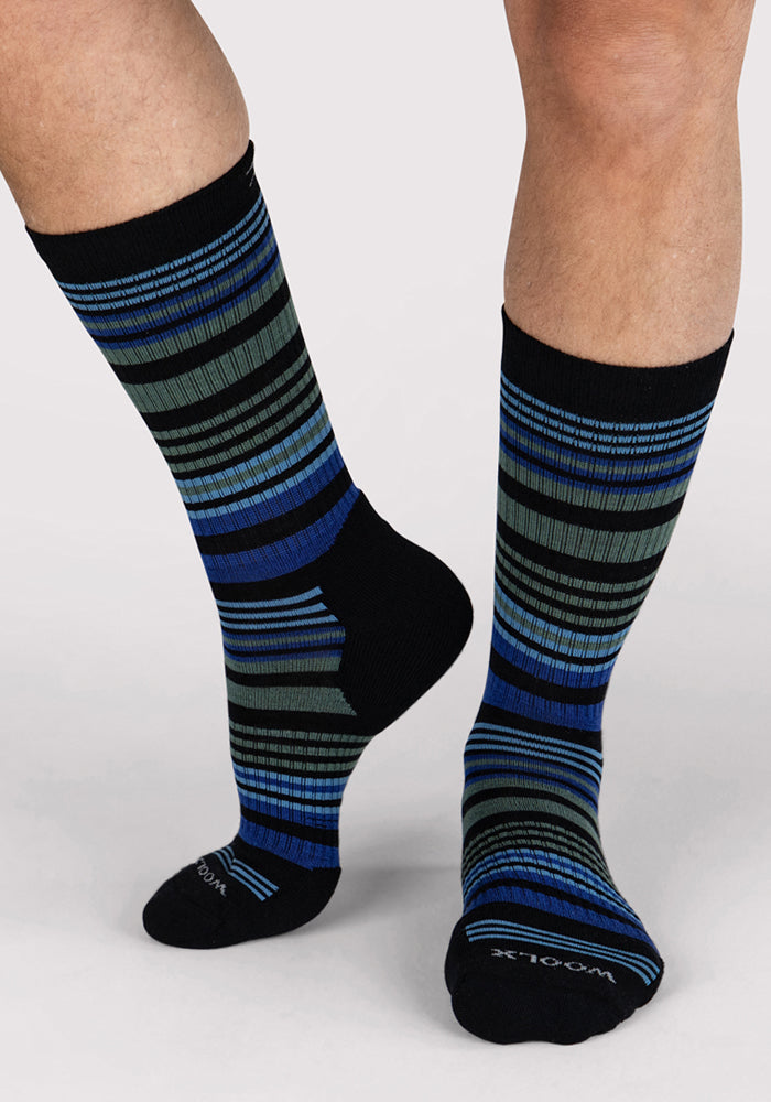 Men’s Merino Wool Crew Socks with Cushioned Footbed for Everyday Wear