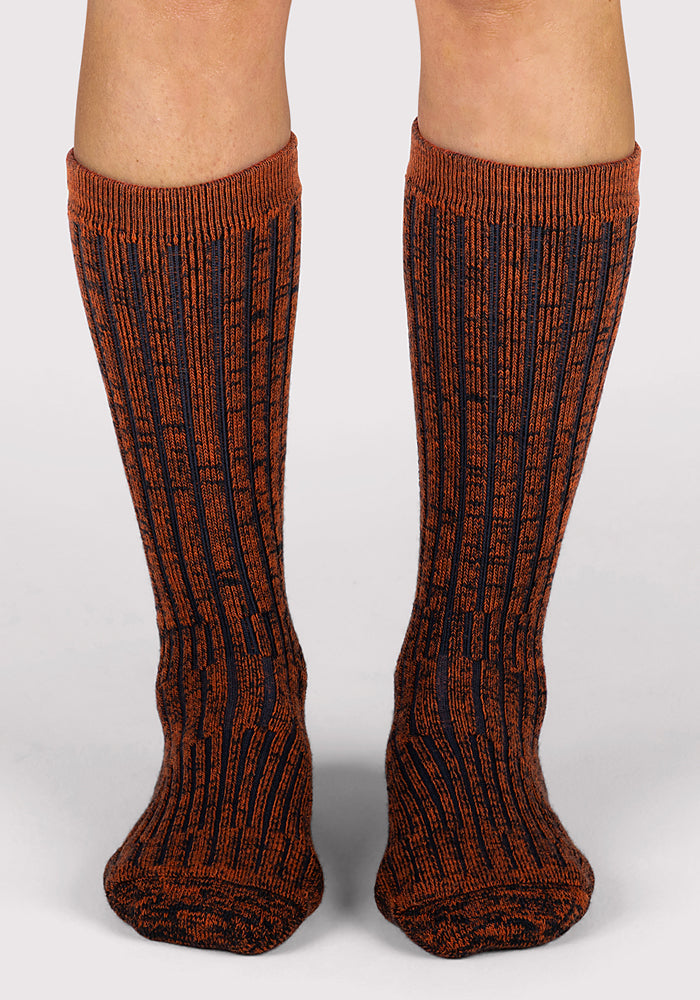 Humktnn | Women’s Mid-Calf Merino Wool Socks with Full Cushion & Silk Blend Warmth