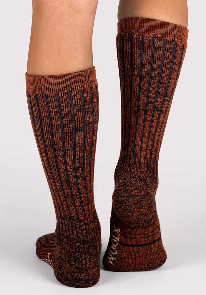 Humktnn | Women’s Mid-Calf Merino Wool Socks with Full Cushion & Silk Blend Warmth