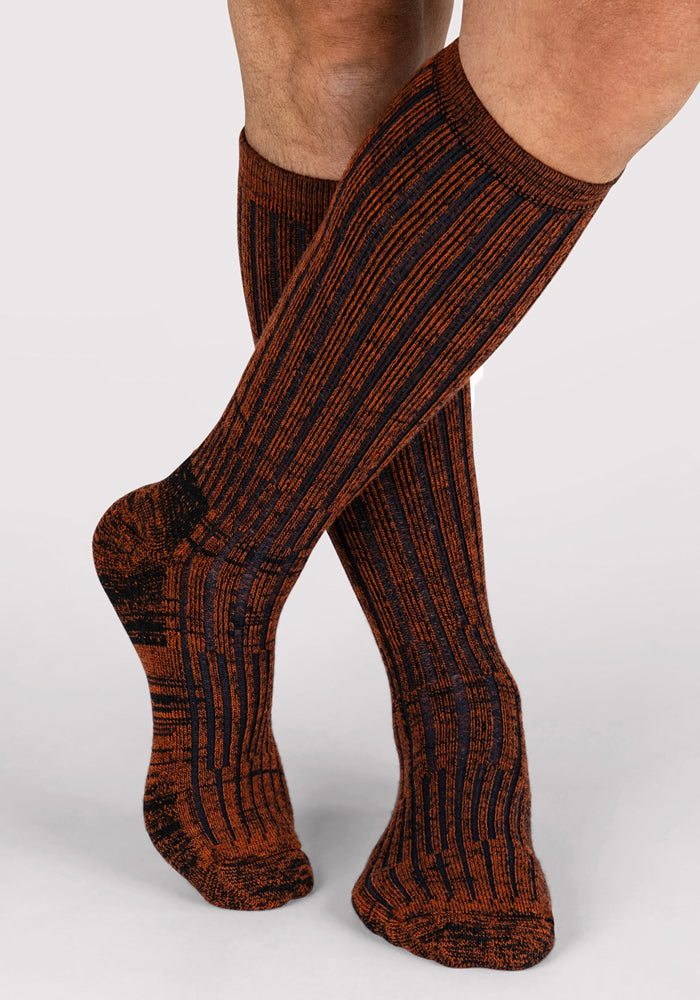 Humktnn| Men’s Mid Calf Merino Wool Socks with Full Cushion Support