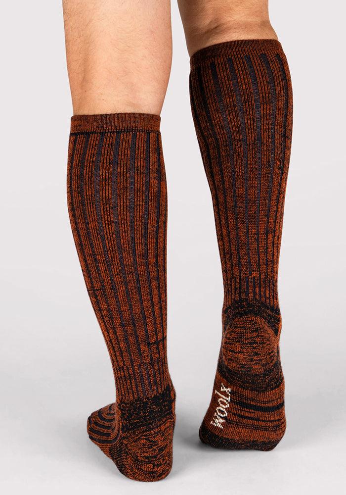 Humktnn| Men’s Mid Calf Merino Wool Socks with Full Cushion Support