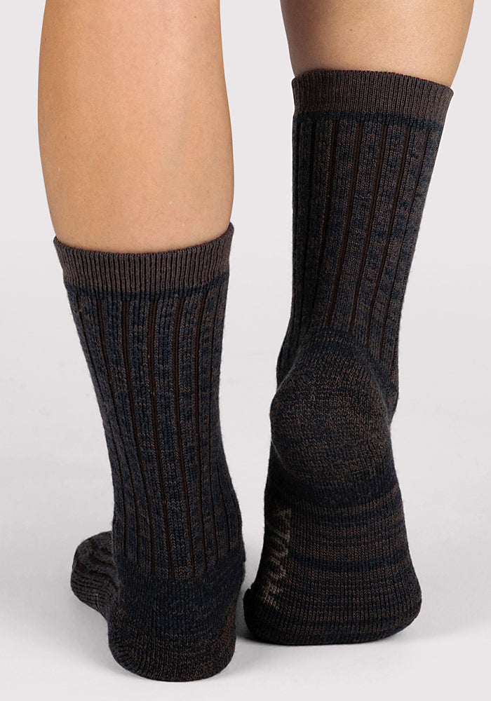 Humktnn | Women’s Midweight Merino Wool Crew Socks with Silk Blend, Warm & Cozy